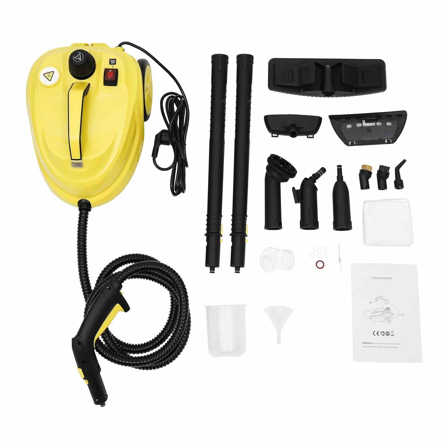 Limpiador de vapor 2000 W, presión de vapor de 5 bares, vapor caliente 320 °F, tanque de 1,8 l, accesorios 16 en 1, limpiador de azulejos, limpiador de vapor de mano para cocina, baño, coche