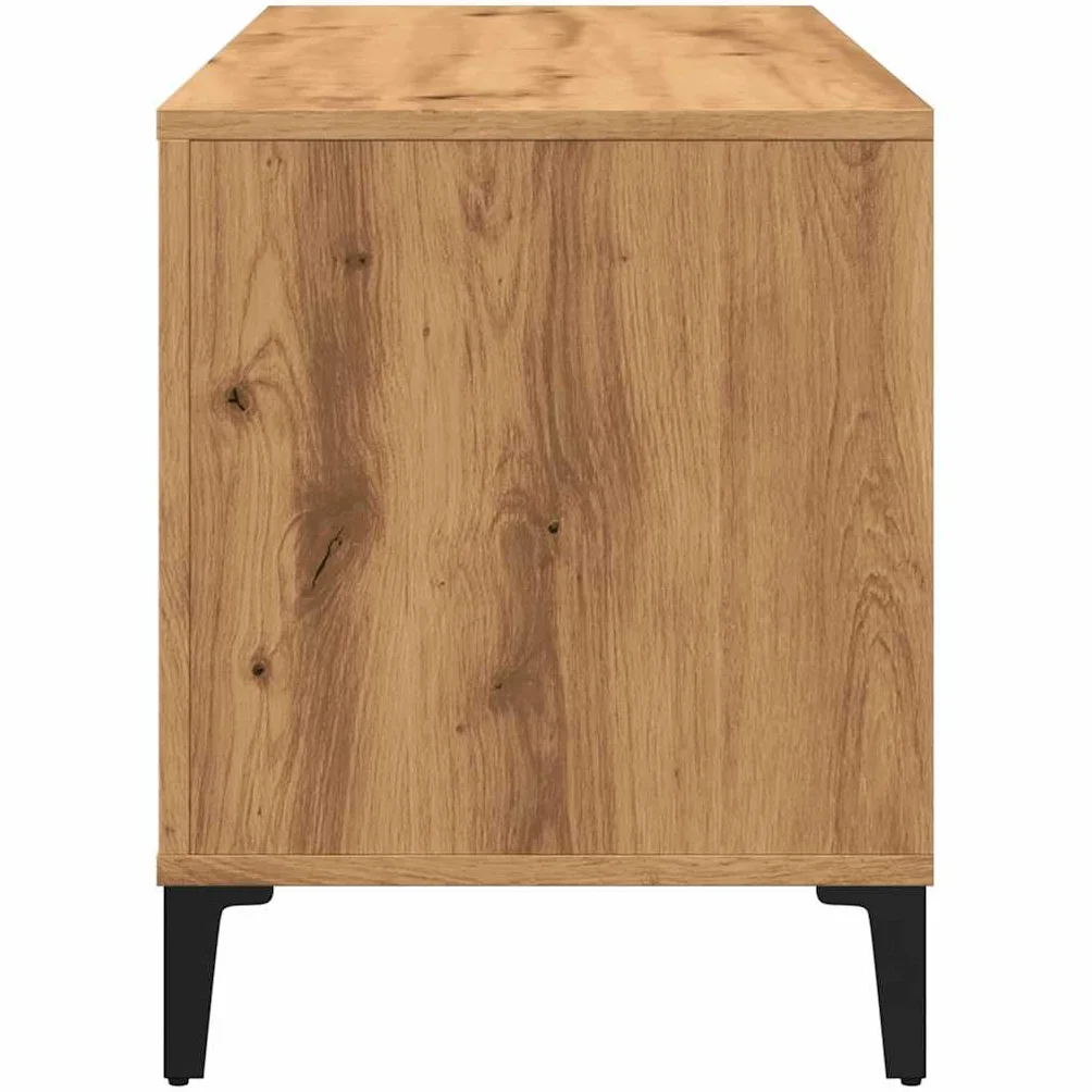 vidaXL Mueble para Discos Madera ingeniería Roble Artisan 100x38x48 cm, Armario de almacenaje de Discos, Mueble para Discos de Vinilo, aparador