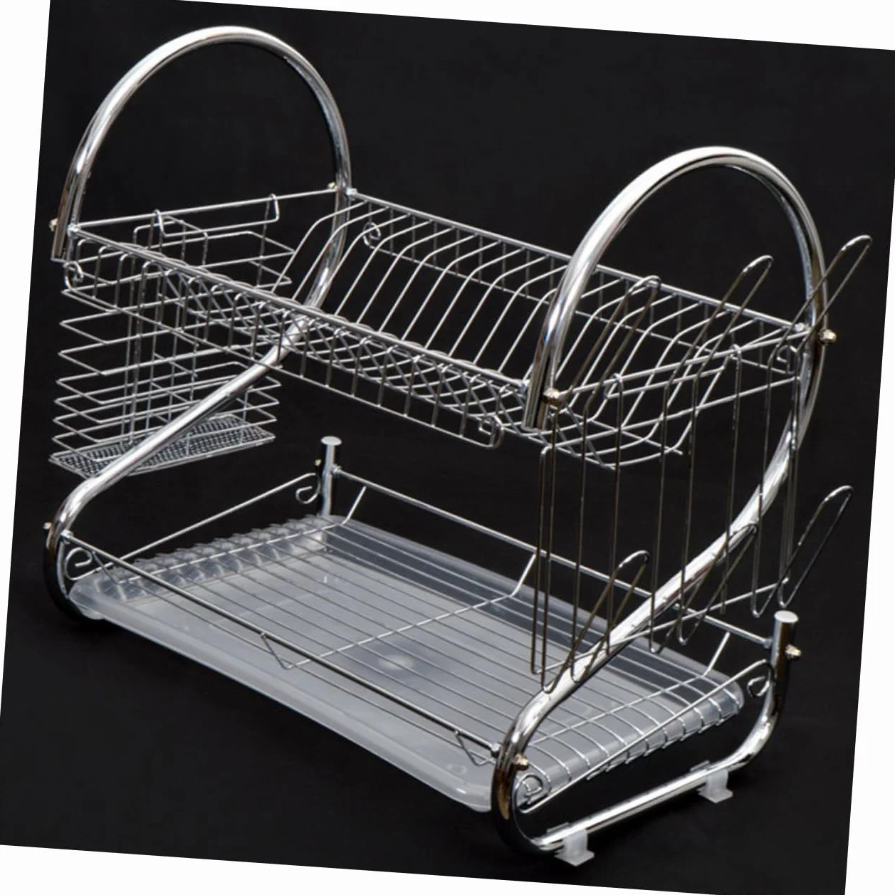 Alipis Escurridor Platos Rejilla Para Secar Diseño Compacto Bandeja Plástico Acero Inoxidable