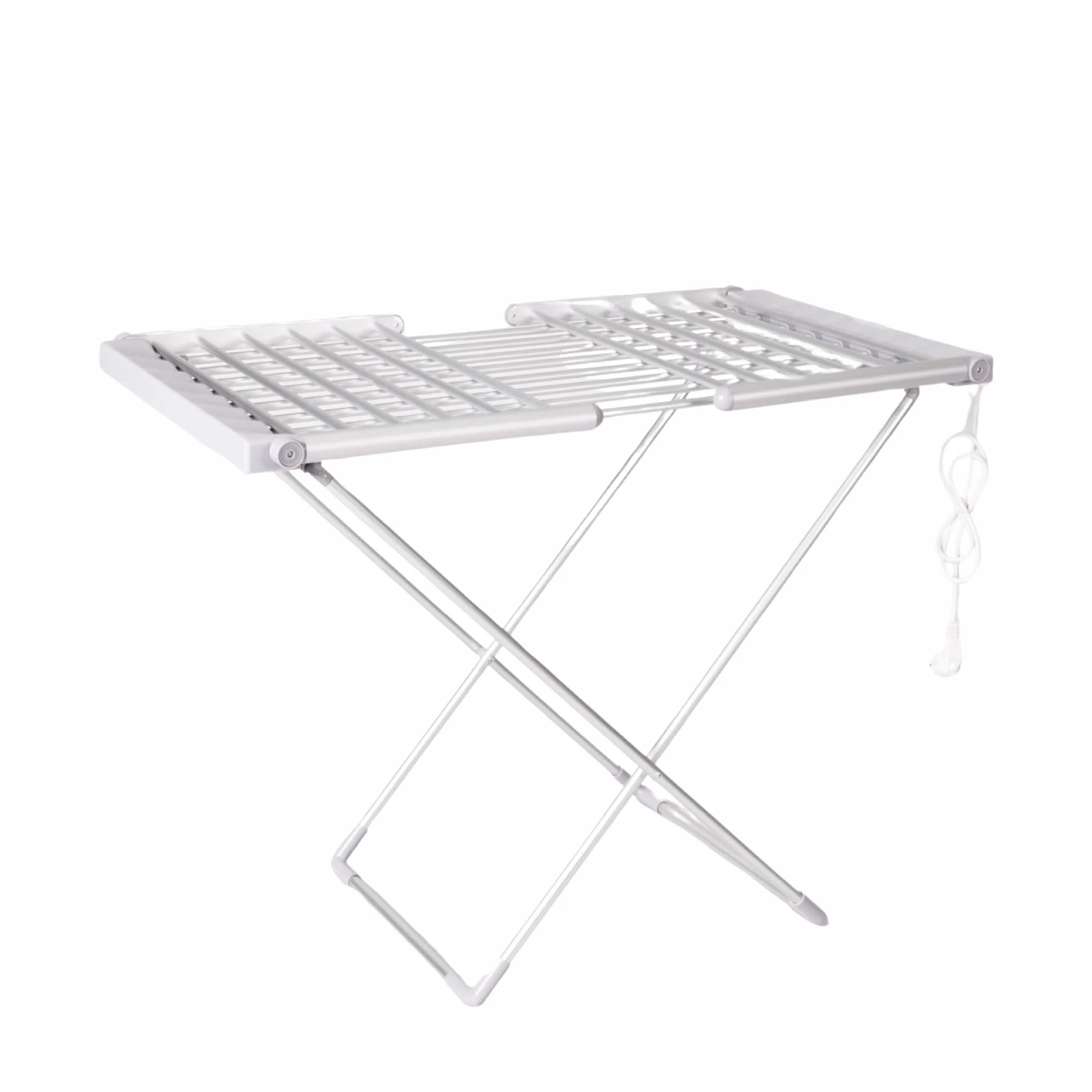 Bargain Factory Tendedero de Ropa con alas, de Aluminio, 230 W, eficiencia energética, 18 rieles calefactados, Soporte para Secadora de Ropa Interior de Baja energía
