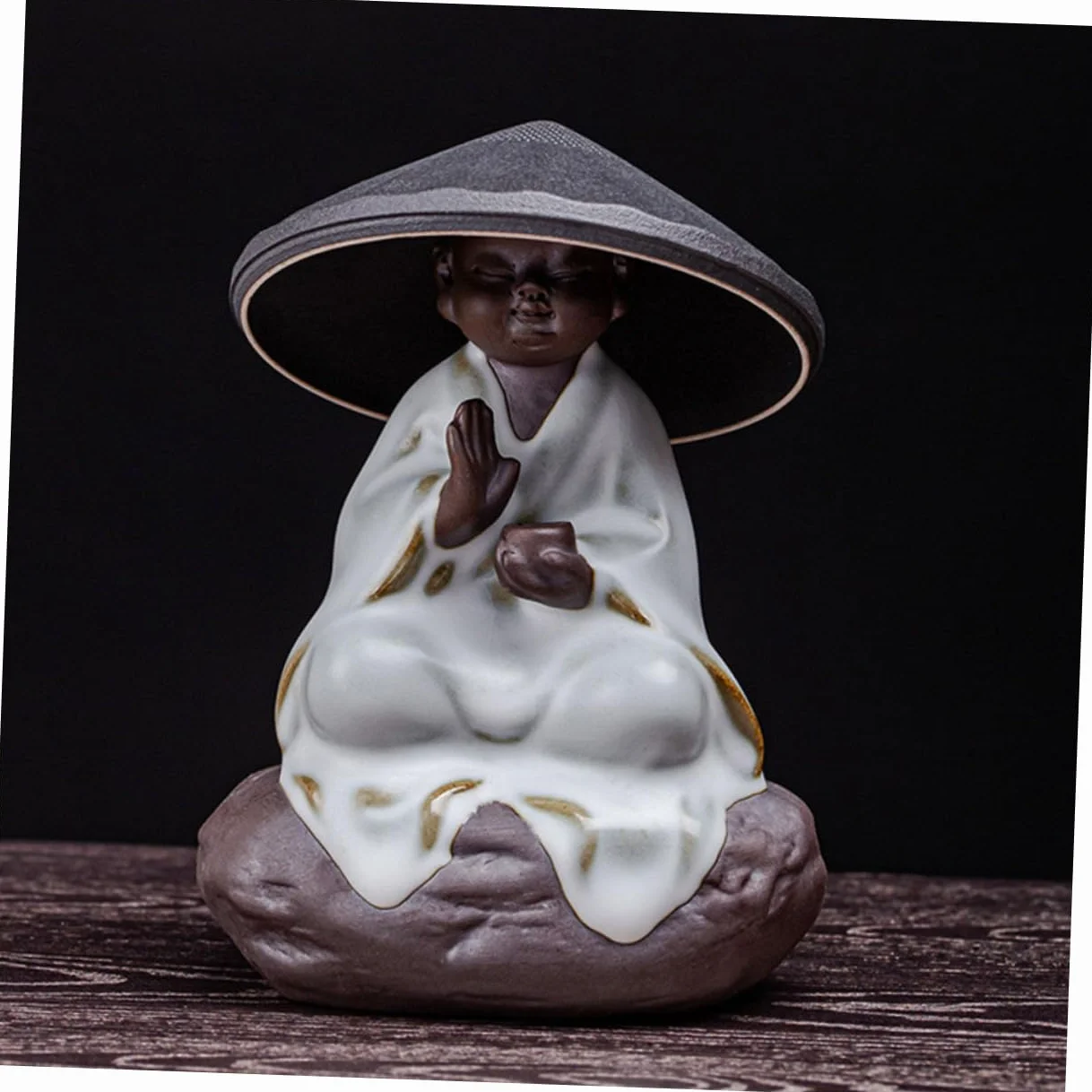 1juego Infusor De Té Cerámico Miniatura Diseño De Buda Accesorios Para Ceremonia Del Té Compacto y Ligero Para Decoración Del Hogar Para y Uso Personal