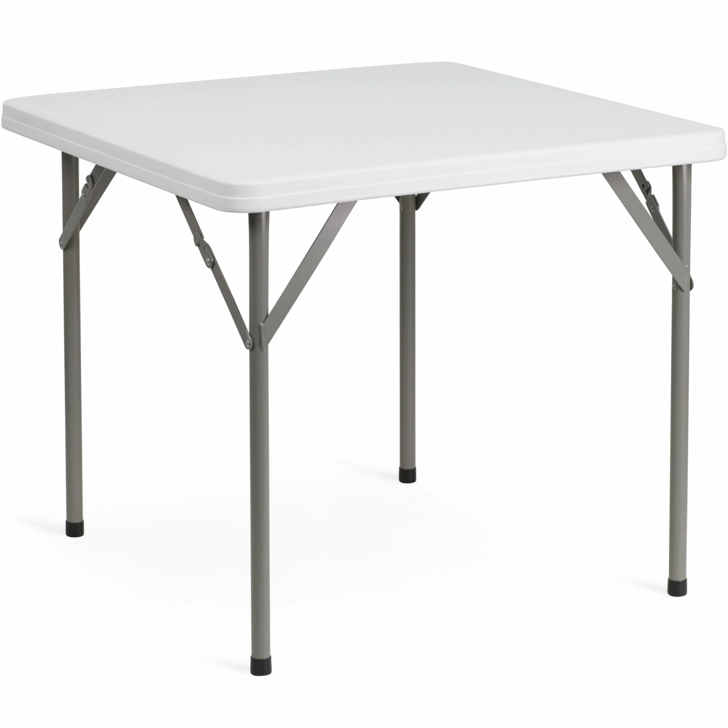 Flash Muebles 34 "Cuadrado Granito Mesa Plegable de plástico de Color Blanco