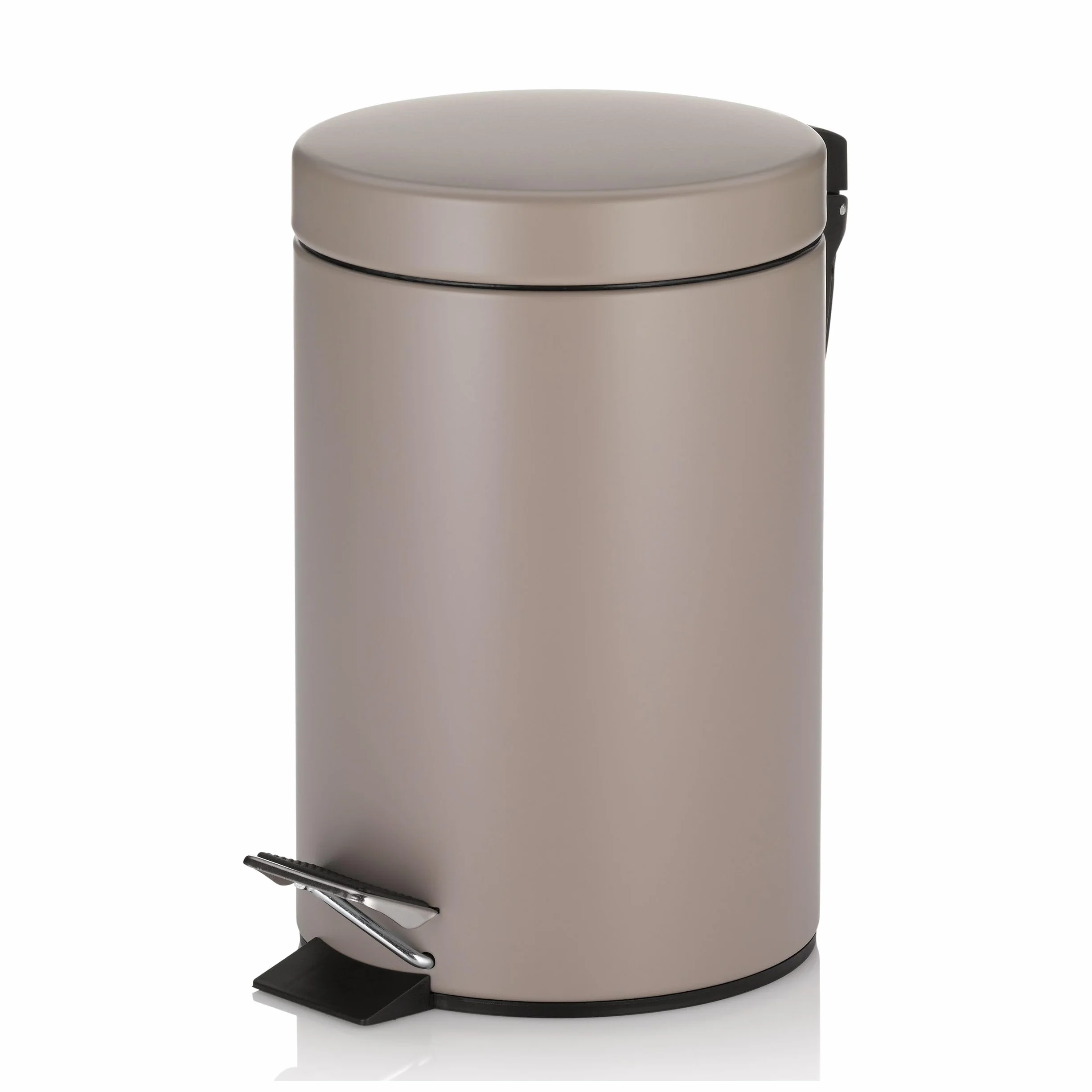 kela Cubo de basura metálico con pedal 3 L marrón cachemira mate MONACO