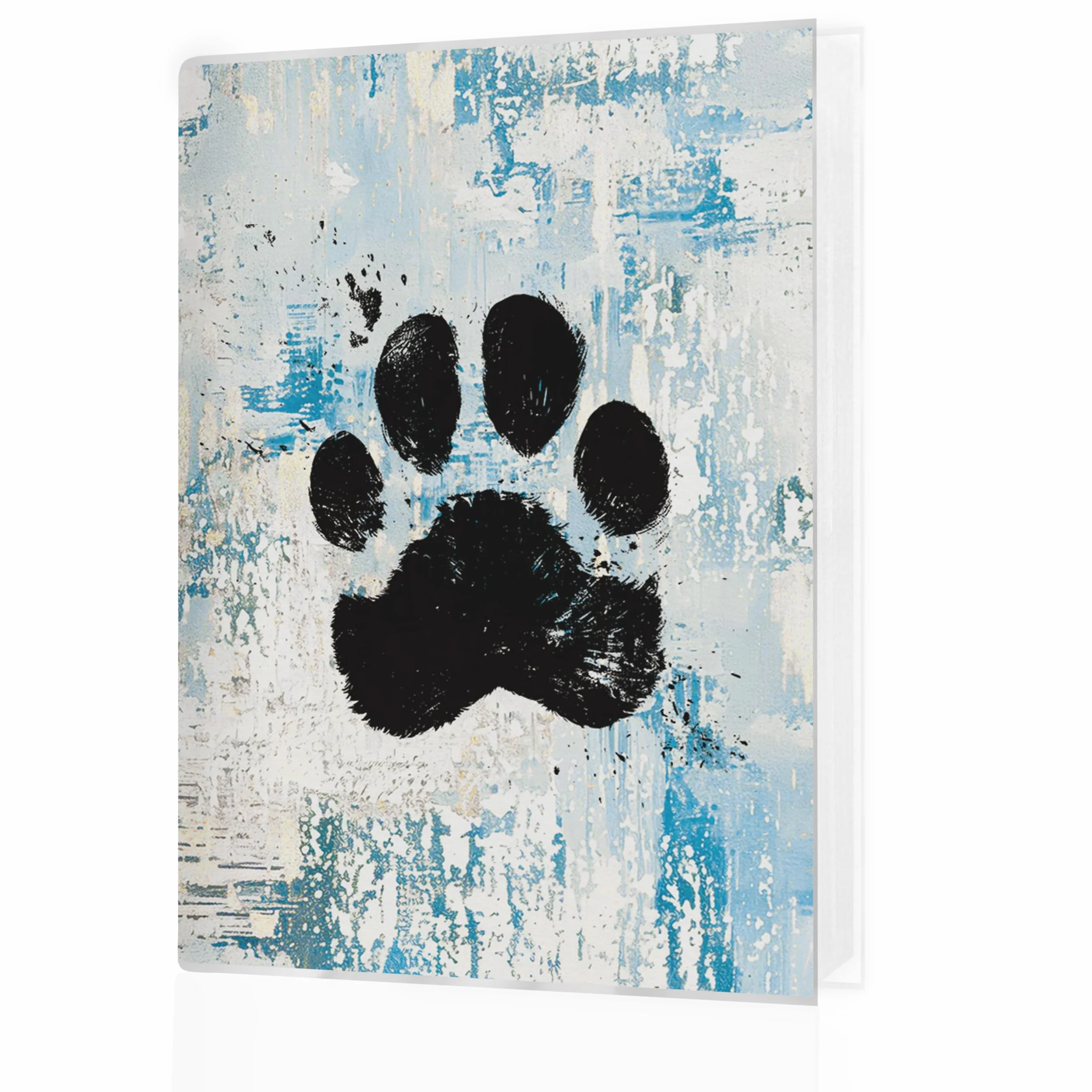 Álbum de fotos de perro de 4 x 6 pulgadas, regalos para amantes de los perros, diseño abstracto azul, pequeño álbum de fotos para 18 bolsillos, con capacidad para 36 fotos, álbum de fotos para