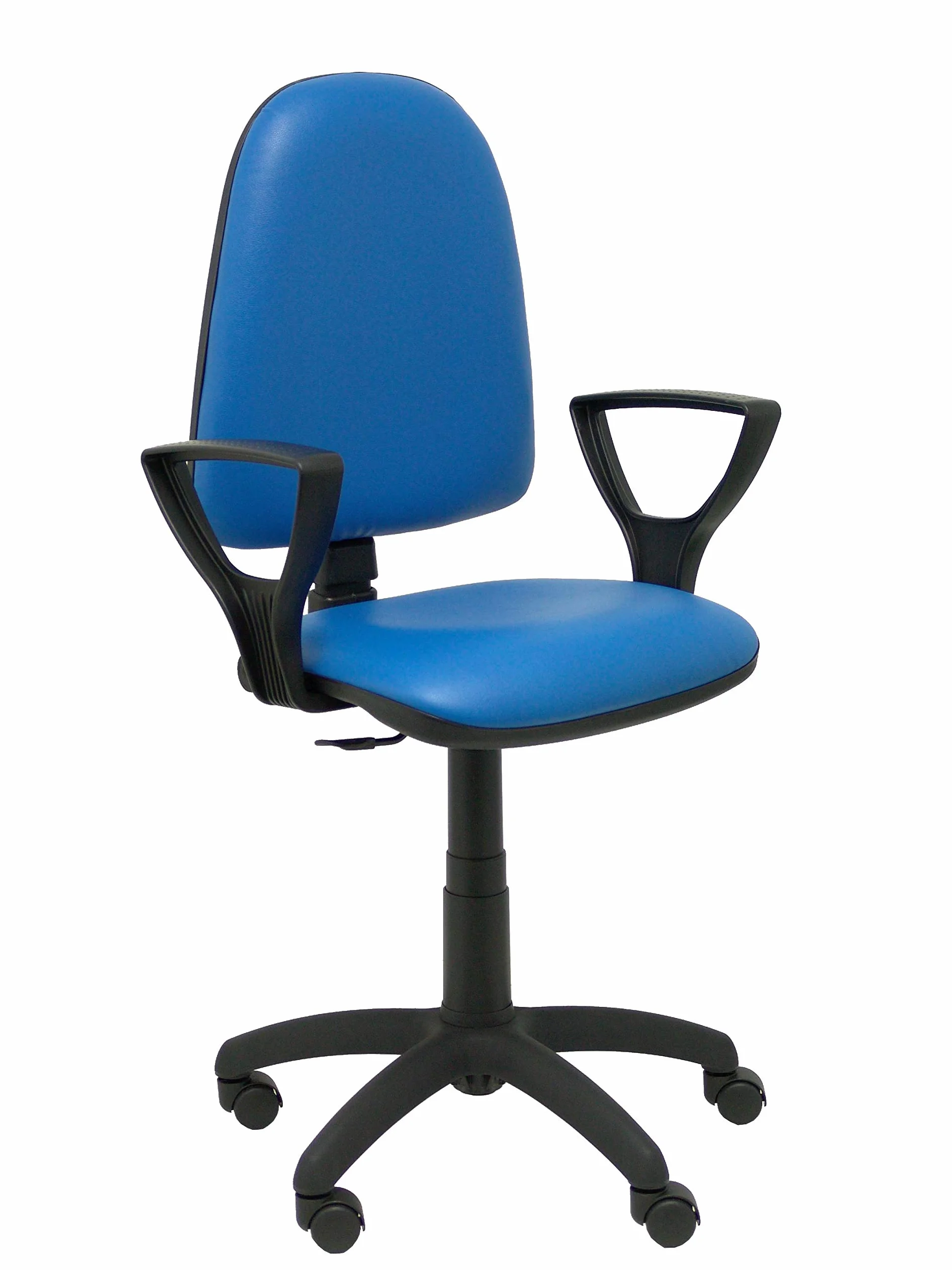 Silla Ayna similpiel Azul con Brazos