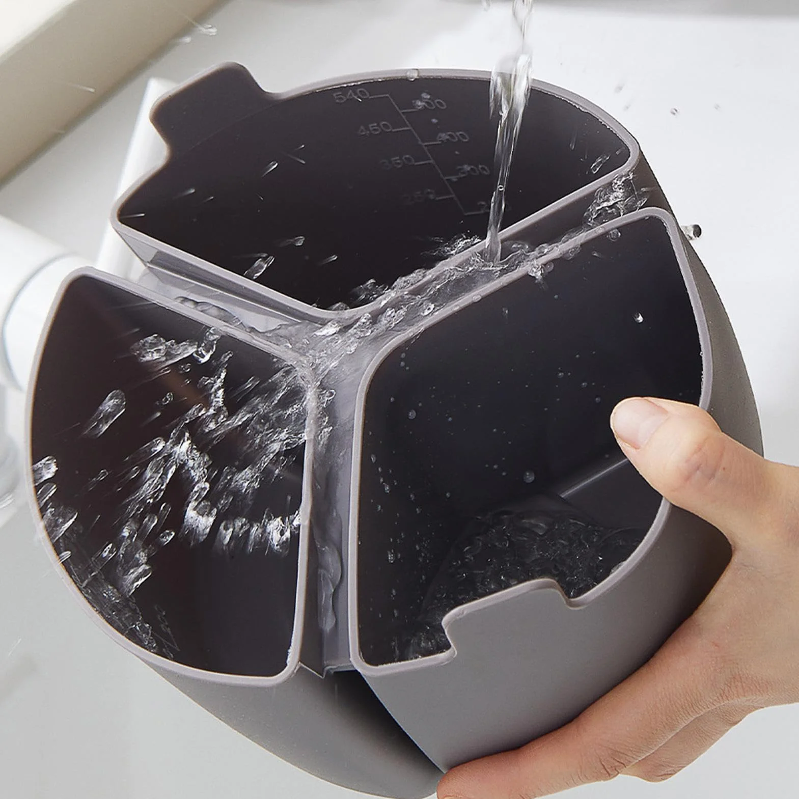 Revestimiento de silicona para cacerola divisor triple cocción lenta 3 compartimentos apto lavavajillas horno