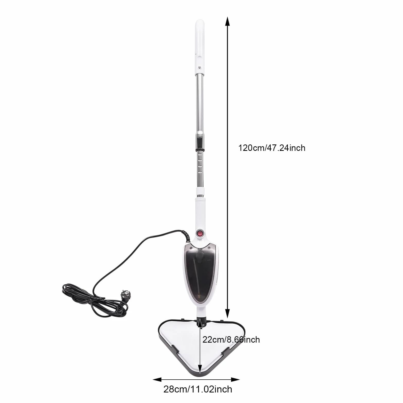 Limpiador de vapor multifunción de 1300 W, mopa eléctrica, mopa de vapor, limpiador de mano, cabezal giratorio de 360°, con depósito de agua para suelos duros, ventanas, alfombras