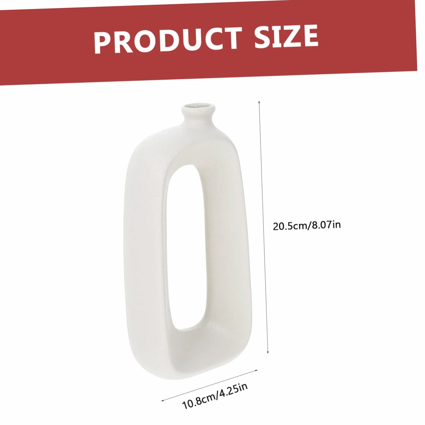 Jarrón de Cerámica Pequeño de Forma Especial Blanco 2 Piezas | Acabado Mate, Resistente al Desgaste y Finamente Procesado, para Flores y Plantas, Uso Hogar u Oficina