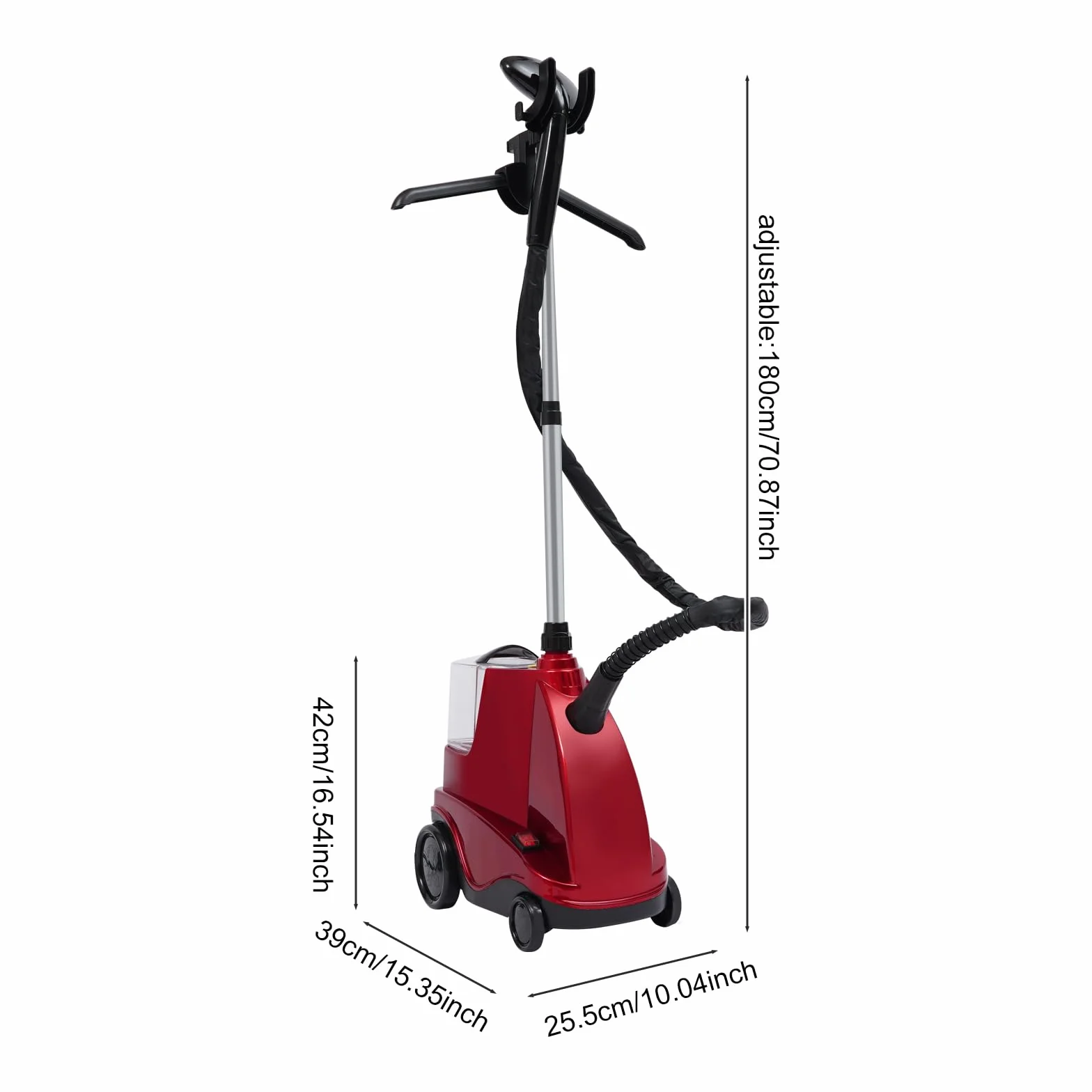 Vaporizador vertical de ropa de 2500 W de alto rendimiento, vaporizador eléctrico comercial con 3 niveles de vapor, plancha de vapor vertical, depósito de agua de 3 L