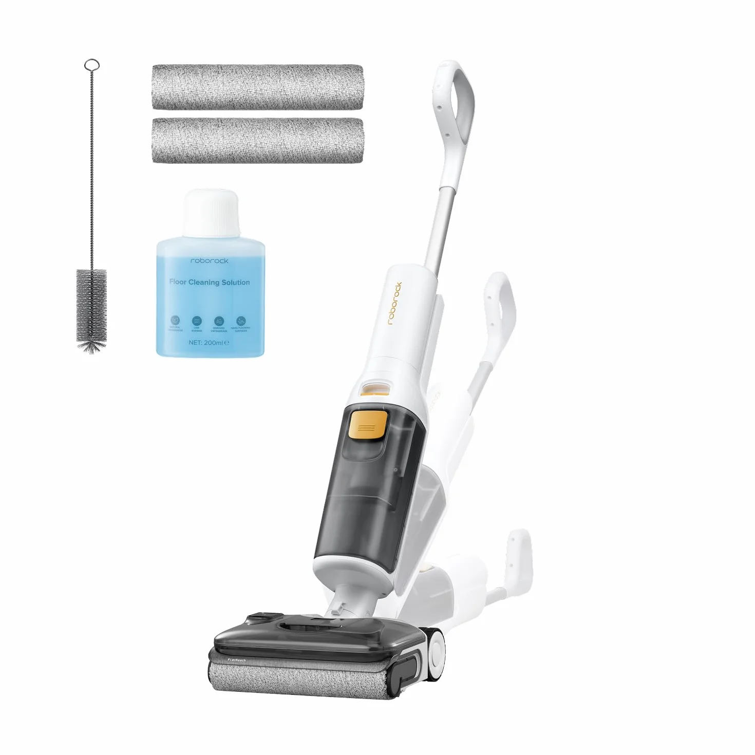 roborock F25 GT Gen 2 Set aspiradora en seco y húmedo, aspiradora-fregona de 20 000 Pa, diseño de 180°, autolimpieza a alta temperatura de 90 °C con secado automático, anti-enredos, ruedas optimizadas