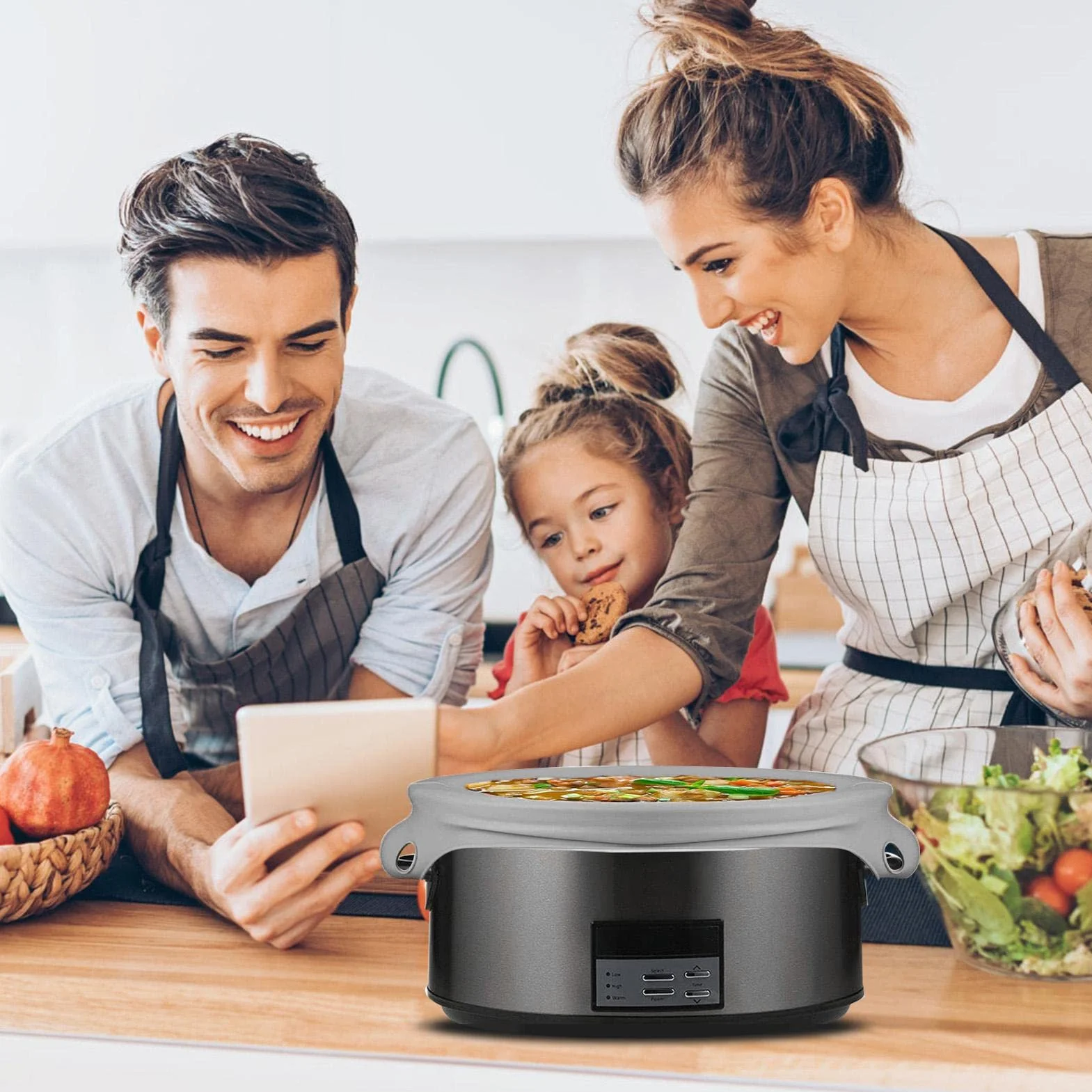4 plantillas para ollas cocina de silicona antifugas reutilizables calidad alimentaria 6-7QT