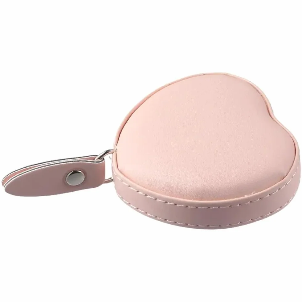 Cinta métrica en Forma de corazón, Regla Flexible, Mini Regla portátil, Cinta métrica de Cuero Suave, Herramientas de medición