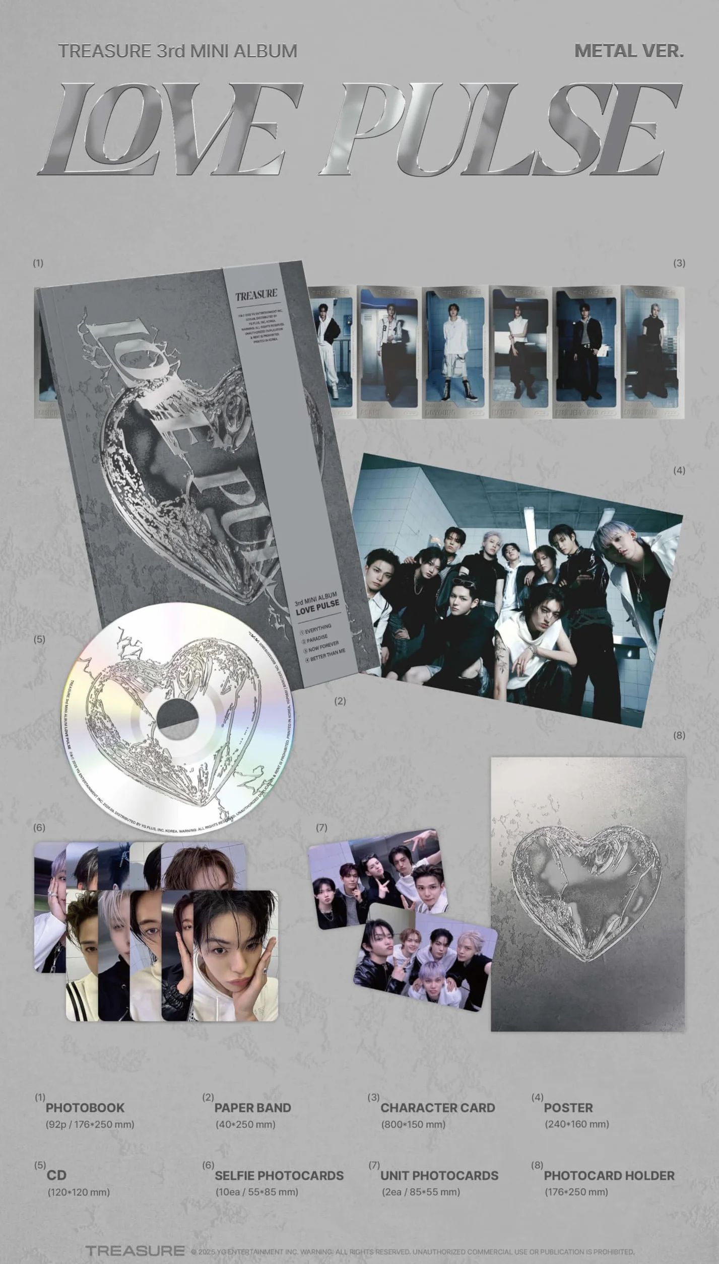 LOVE PULSE TREASURE Album [Metal+Street+Rockchic Full Album Set]+Pre Order Benefits+BolsVos Idol-Inspired Freebies (3rd Mini Album)