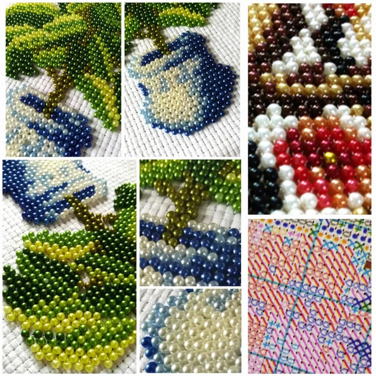 RKFLGEW Set De Cuentas De Bordado Diy Flores Y Mariposas Kits De Bordado Con Cuentas,Kit De Punto De Cruz,Juego De Abalorios De 3 Mm Para Manualidades. 40x50 cm