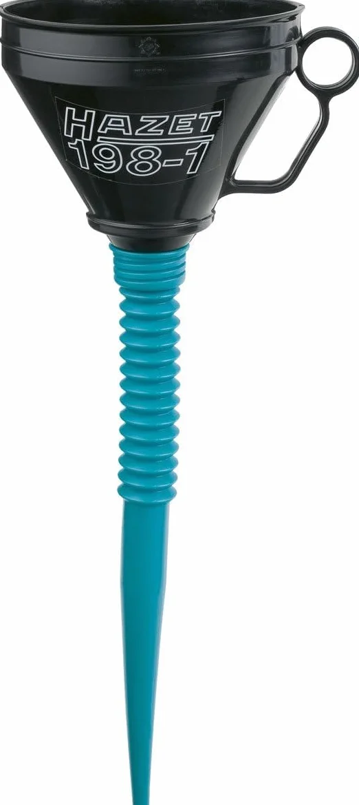 Embudo HAZET 198-1 de llenado con manguera flexible 1,2 litros para Ad-Blue, diésel y gasolina