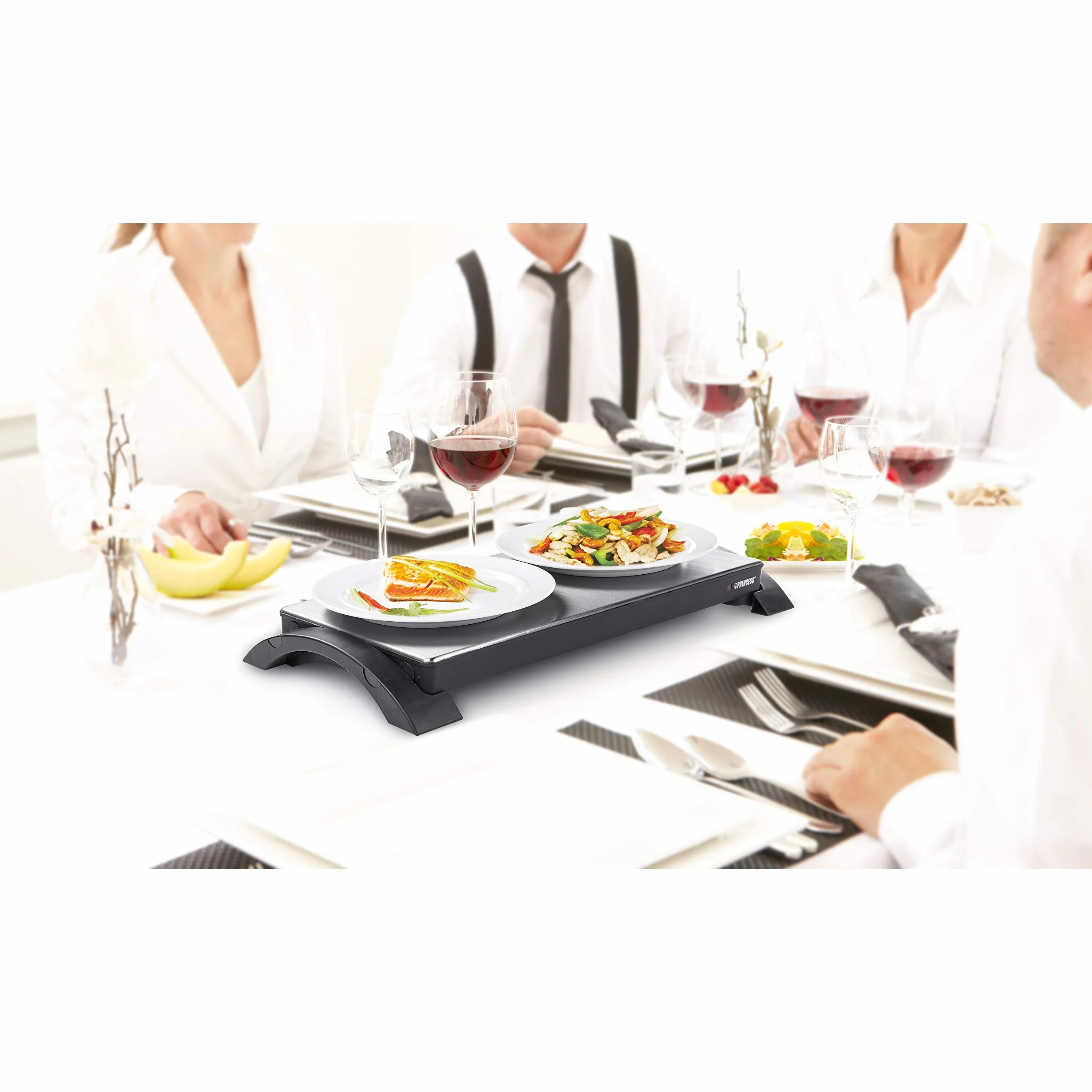 Princess 312295 Warming Tray – Bandeja Caliente, se Puede Utilizar sin Cables, se Calienta Rápido