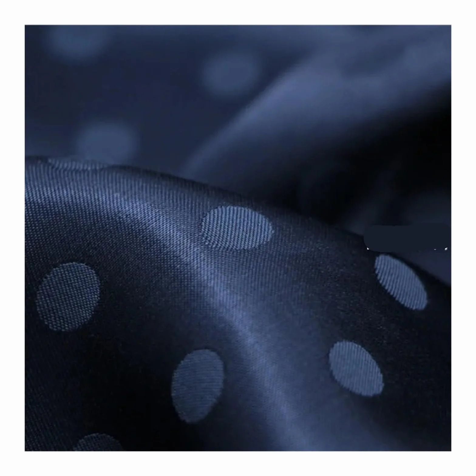 Tela de lunares Telas de satén algodón con lunares azules, vestido suave brillo transpirable y camisa lisa for estilos primavera verano