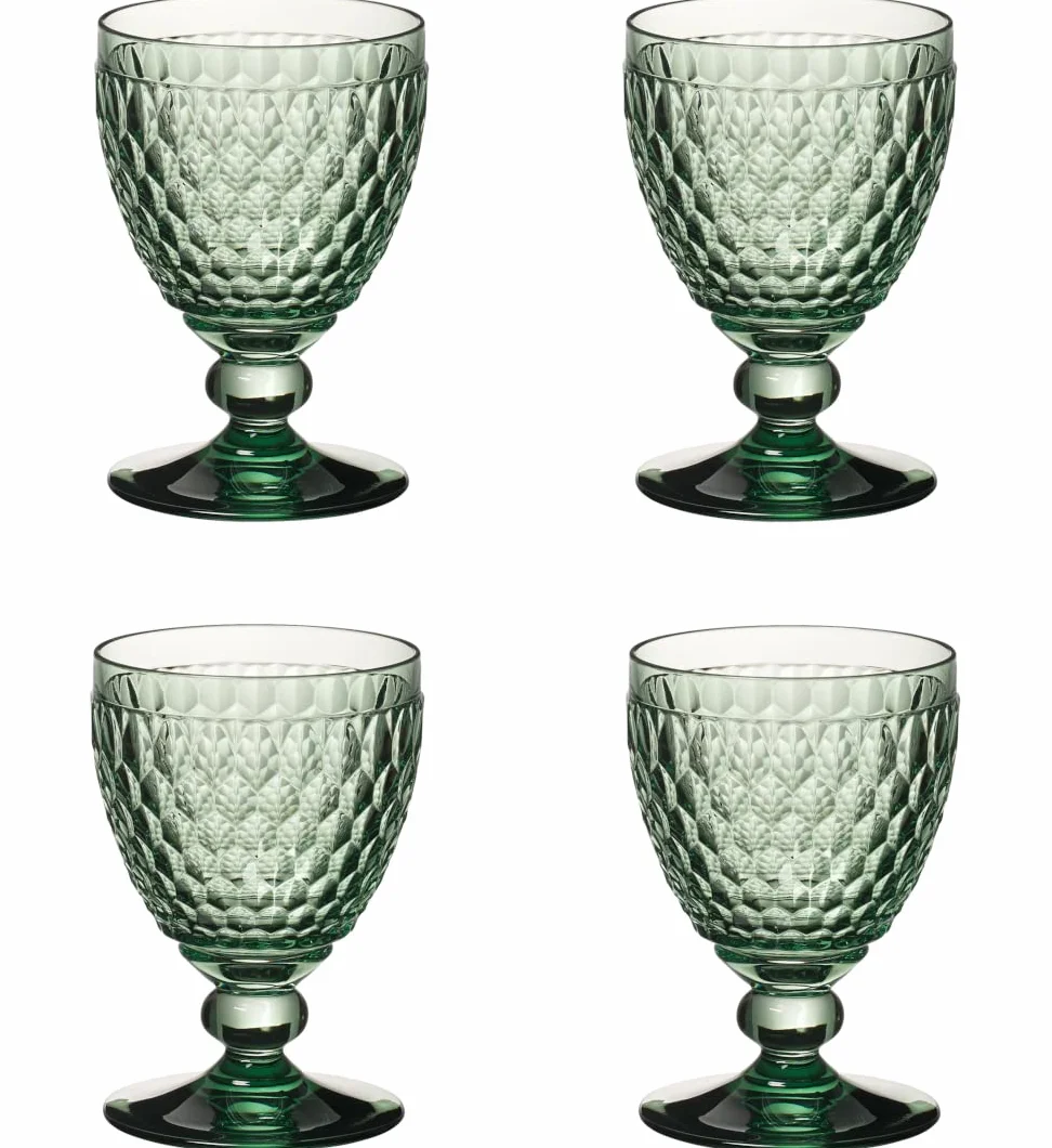 Villeroy & Boch Boston - Juego de 4 copas de vino tinto, 300 ml, color verde