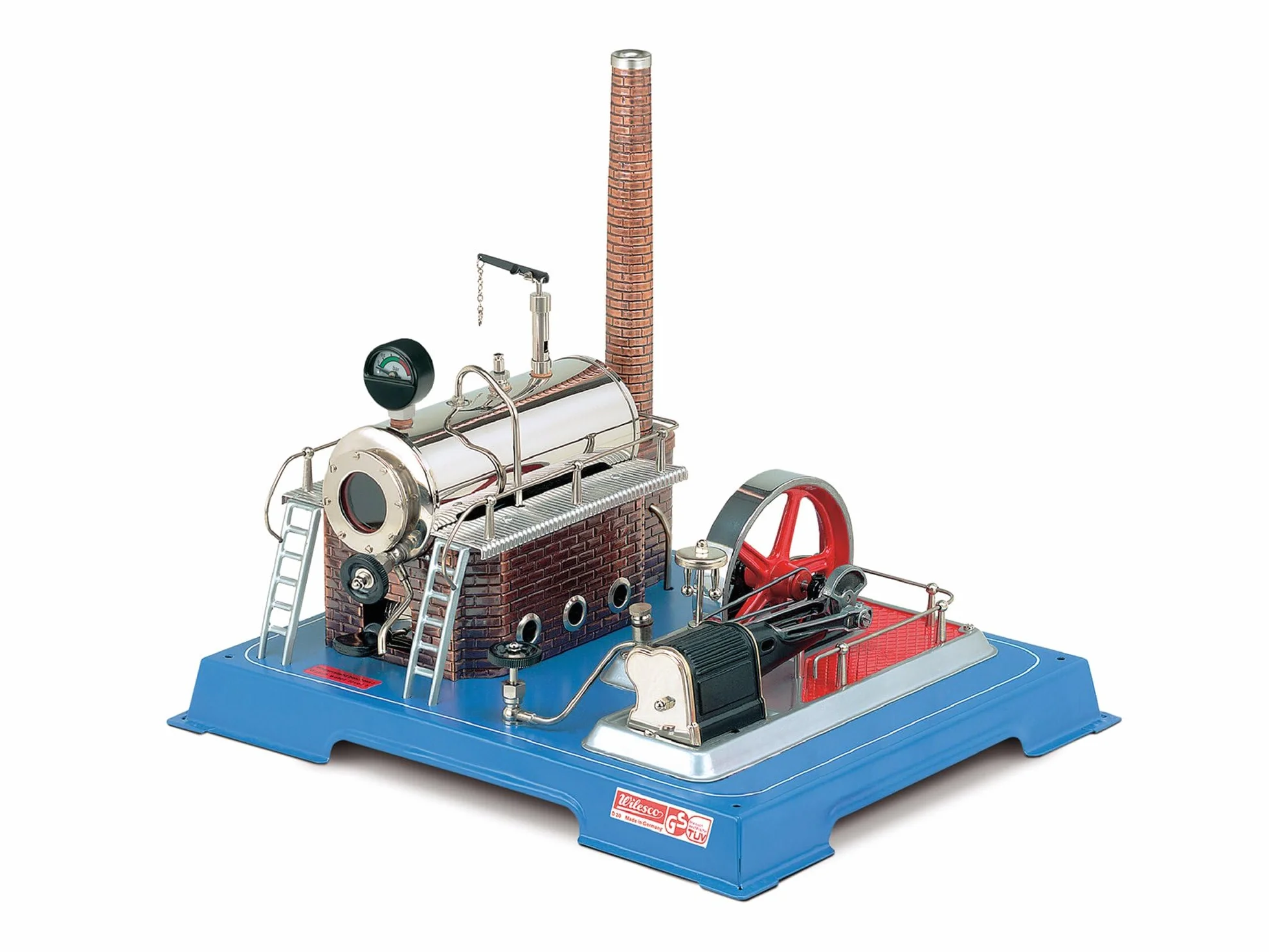Wilesco D20 - D20 Motor de Vapor 500 ml contenidos del Recipiente, Incluyendo la válvula de Seguridad, manómetro y Dom silbido ..