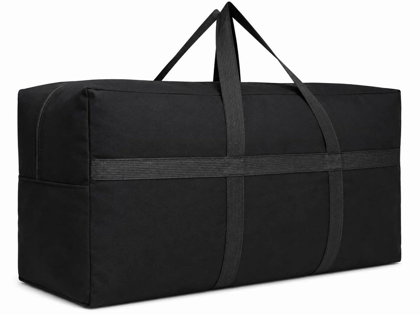 DoYiKe Bolsa de Lona de Almacenamiento Extra Grande con Cremalleras y Asas, Gran Bolsa de Lona Plegable para Viajar