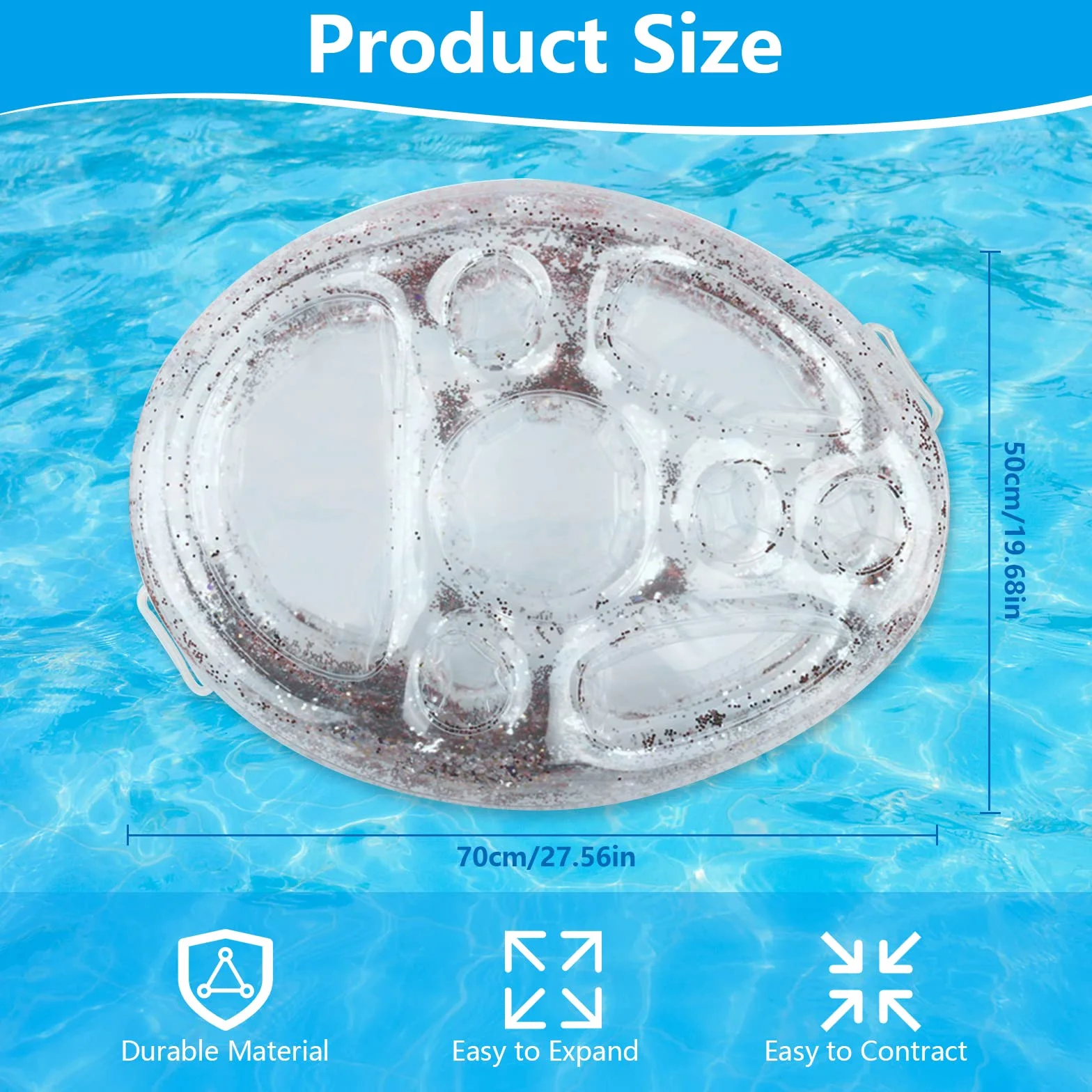 Posavasos hinchable 2 en 1 8 agujeros flotante para piscina playa fiesta