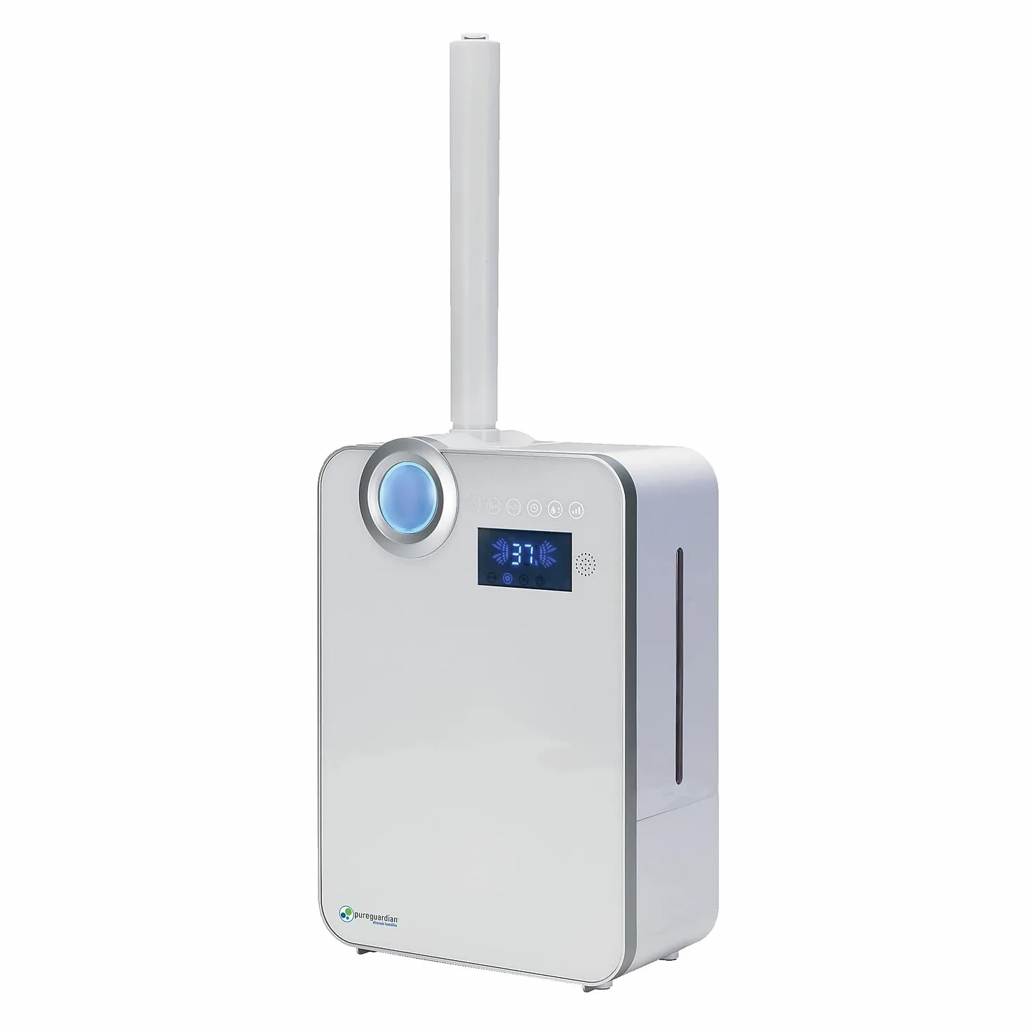 Humidificador ultrasónico PureGuardian de 12,5 l de salida por día con vapor frío y cálido H7550 , Crystal White, 1