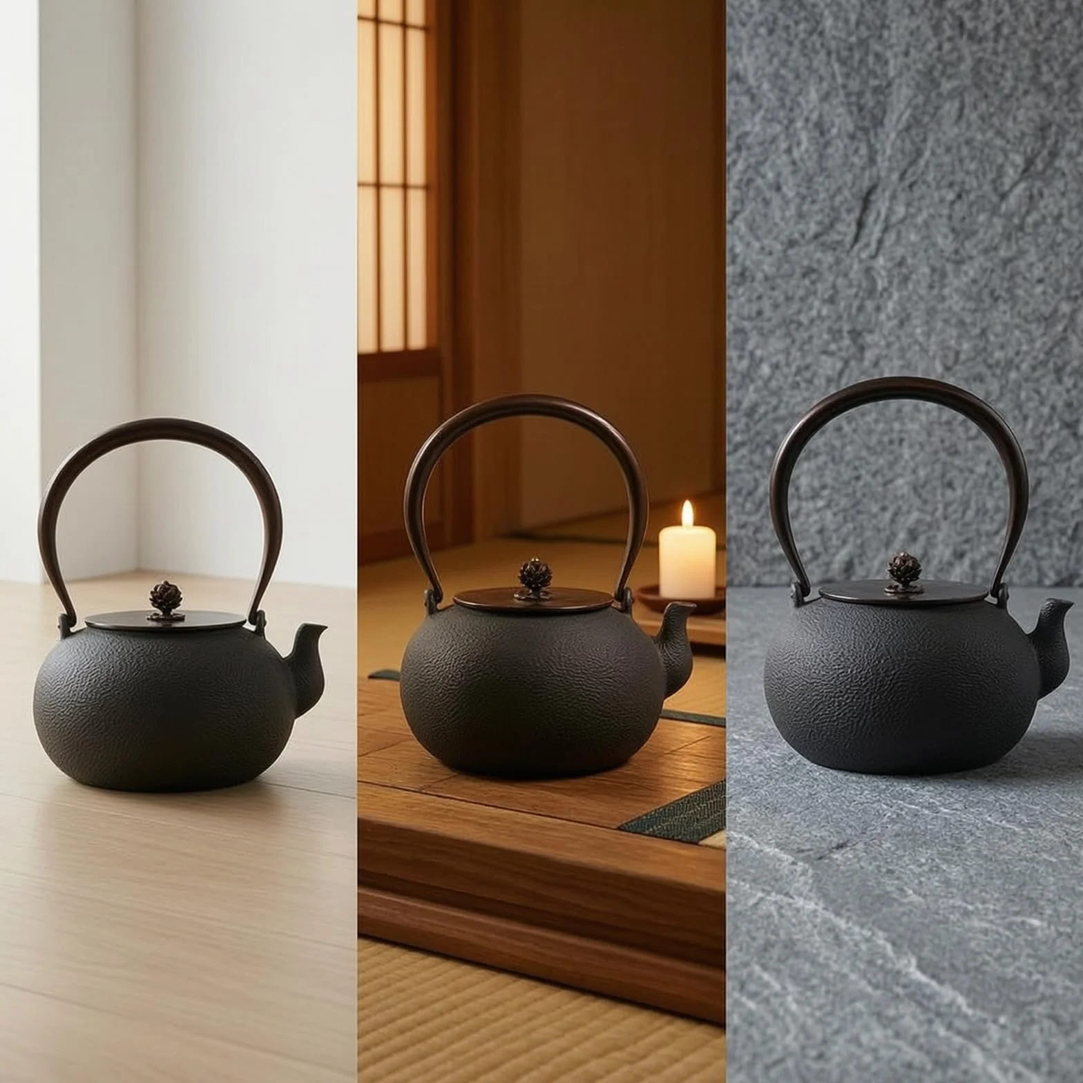 Tetera Hierro Fundido con Tapa Rústica Tetera Hierro Fundido Térmica Vajilla para Aficionados del Té, Tetera De Hierro Fundido con Diseño De Daruma Dorado