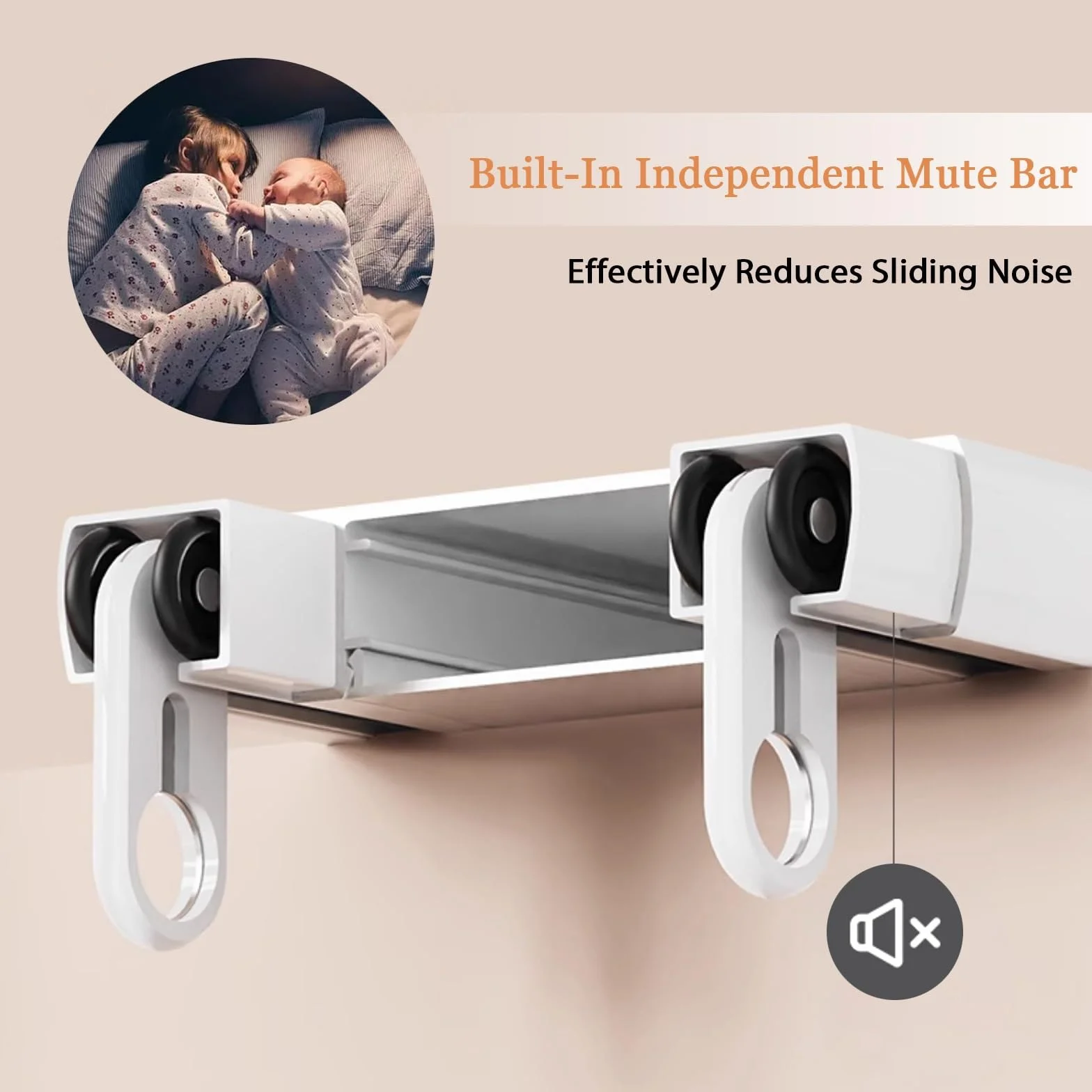 Sistema De Riel De Cortina Doble Aluminio Rieles De Cortina De Techo con Rodillos Silenciosos Cualquier Espacio Apto para Cortinas Transparentes Y Opacas(White,2.8m)