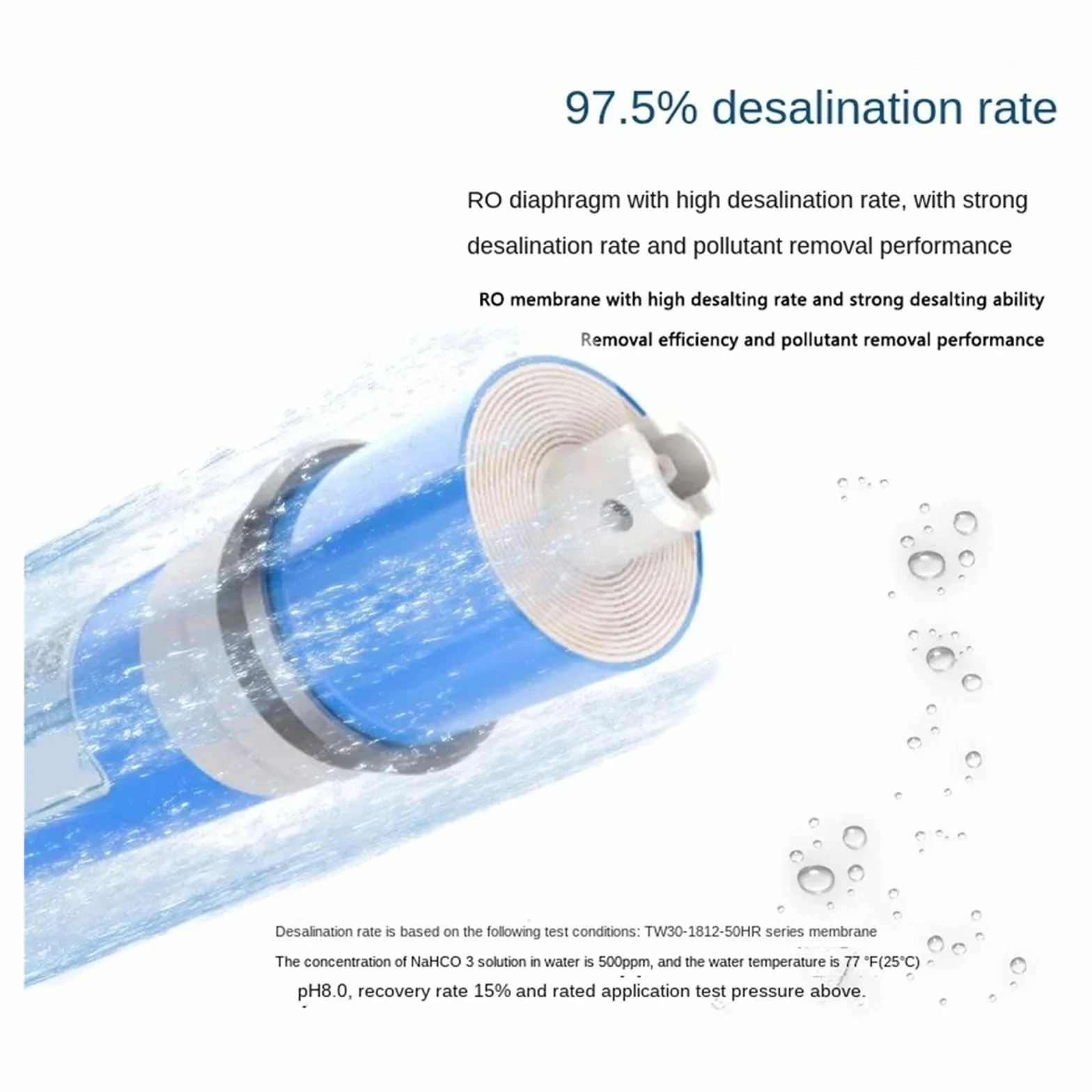 Cartucho de membrana de ósmosis inversa de 75 g, 100 g, 200 g, 400 g y 600 g, compatible con purificadores de agua. Debajo del fregadero