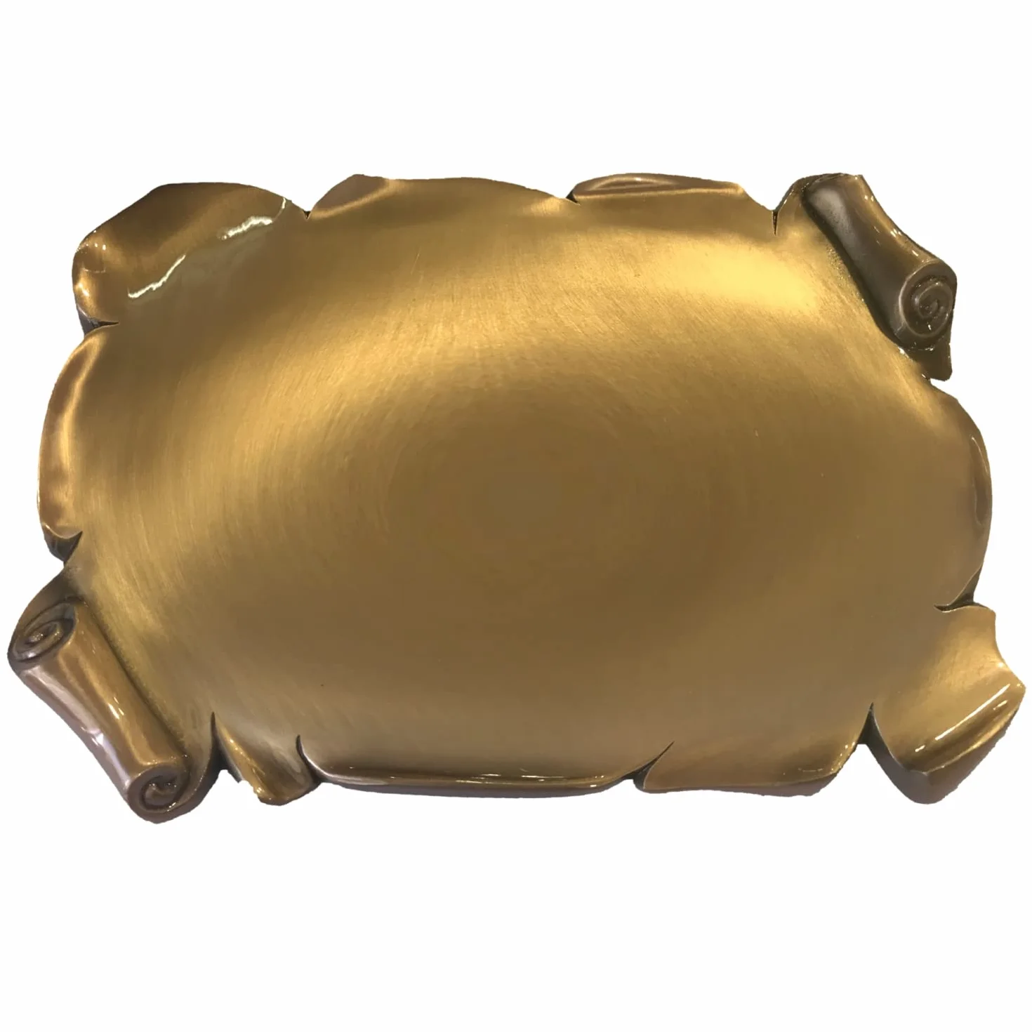Pergamino Bronce, tamaño Grande, Apto para lápidas Cementerio, Texto Personalizable (28cm x 20cm)