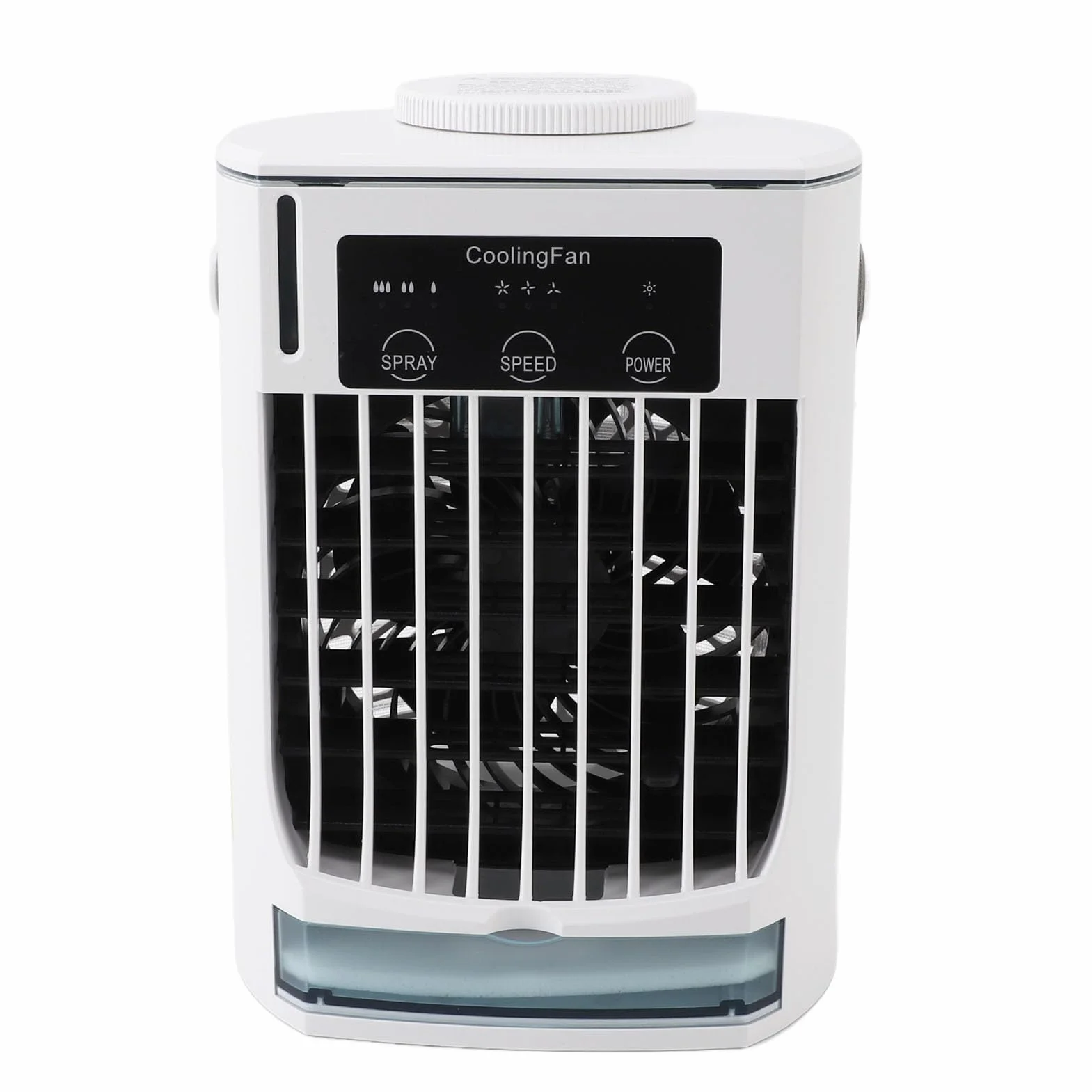 Irfora Aire Acondicionado Portátil, Enfriador de Aire Evaporativo USB Personal, Ventilador de Refrigeración Ajustable para el Hogar, Oficina, Camping con Tanque 500ml