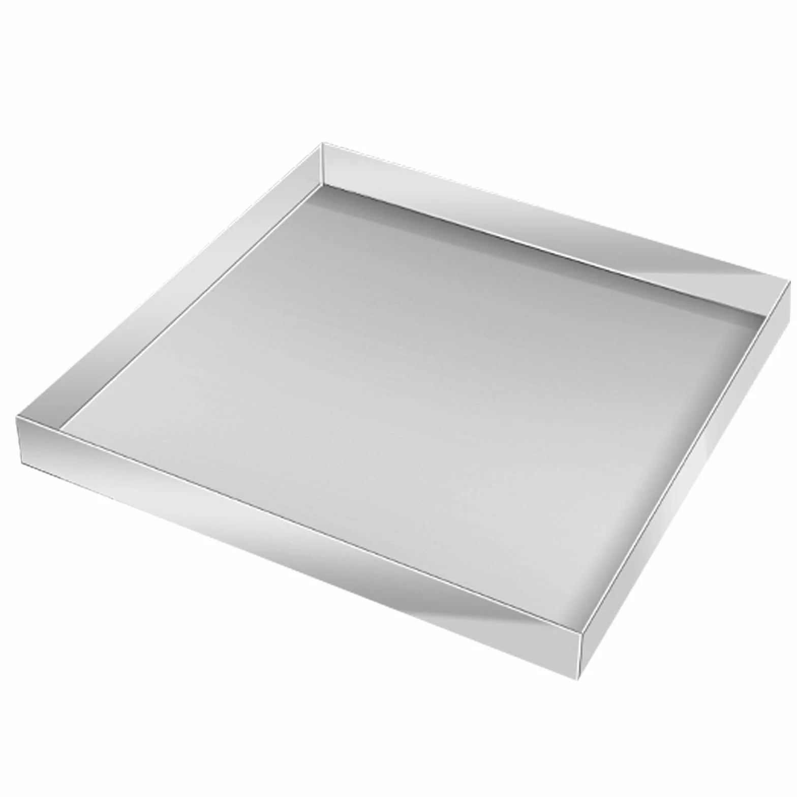 Bandeja Aire Acondicionado, Colector de Agua de Condensado, Bandeja de Agua para Unidad de Aire Acondicionado, Bandeja de Recuperación de Condensados, Bandeja de Aceite, Acero Inoxidable(60x60x4cm/23.
