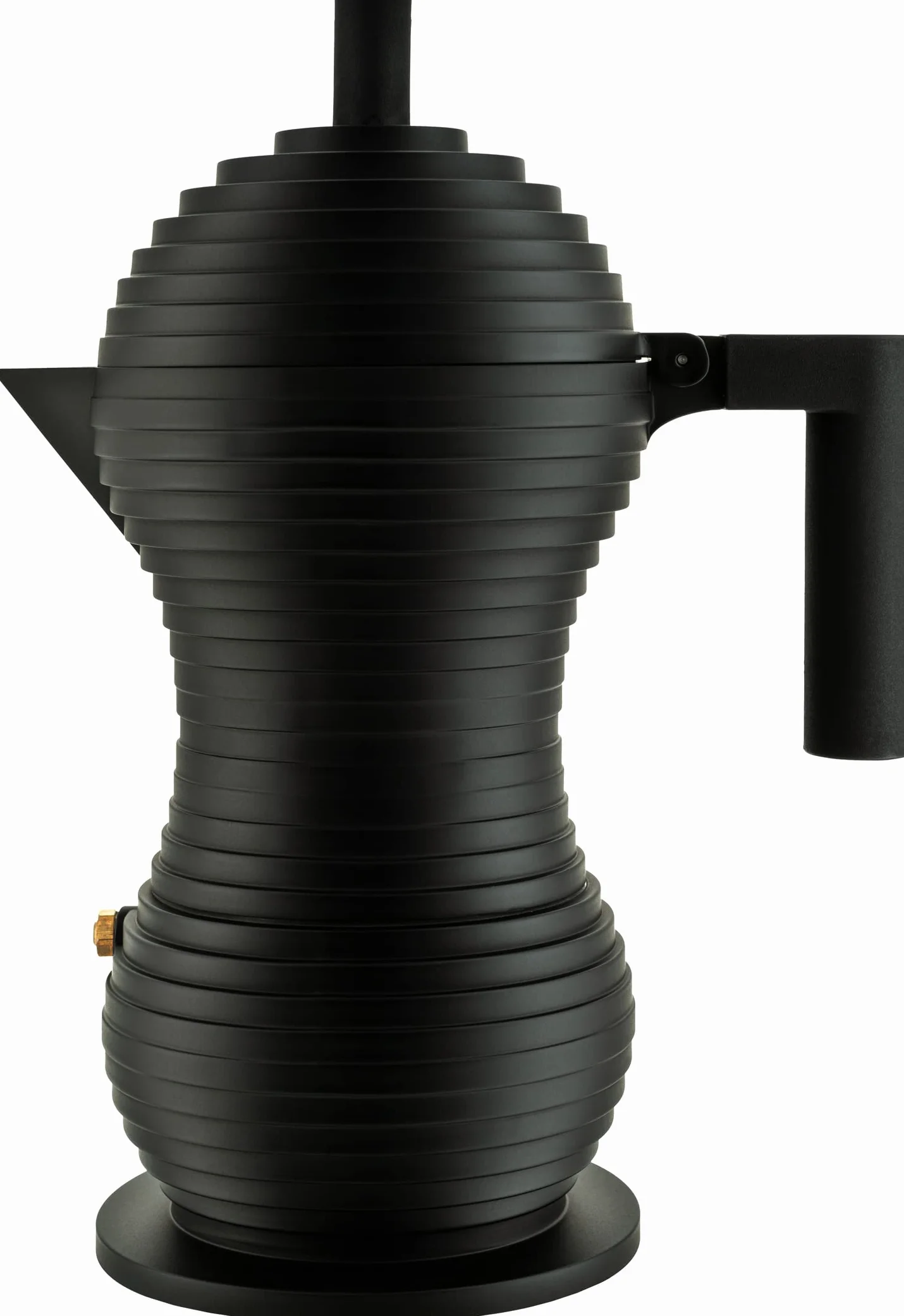 Alessi Pulcina MDL02/6 BB - Cafetera Espresso de Design, en Aluminio Fundido con Mango y Pomo en PA, 6 Tazas, Negra