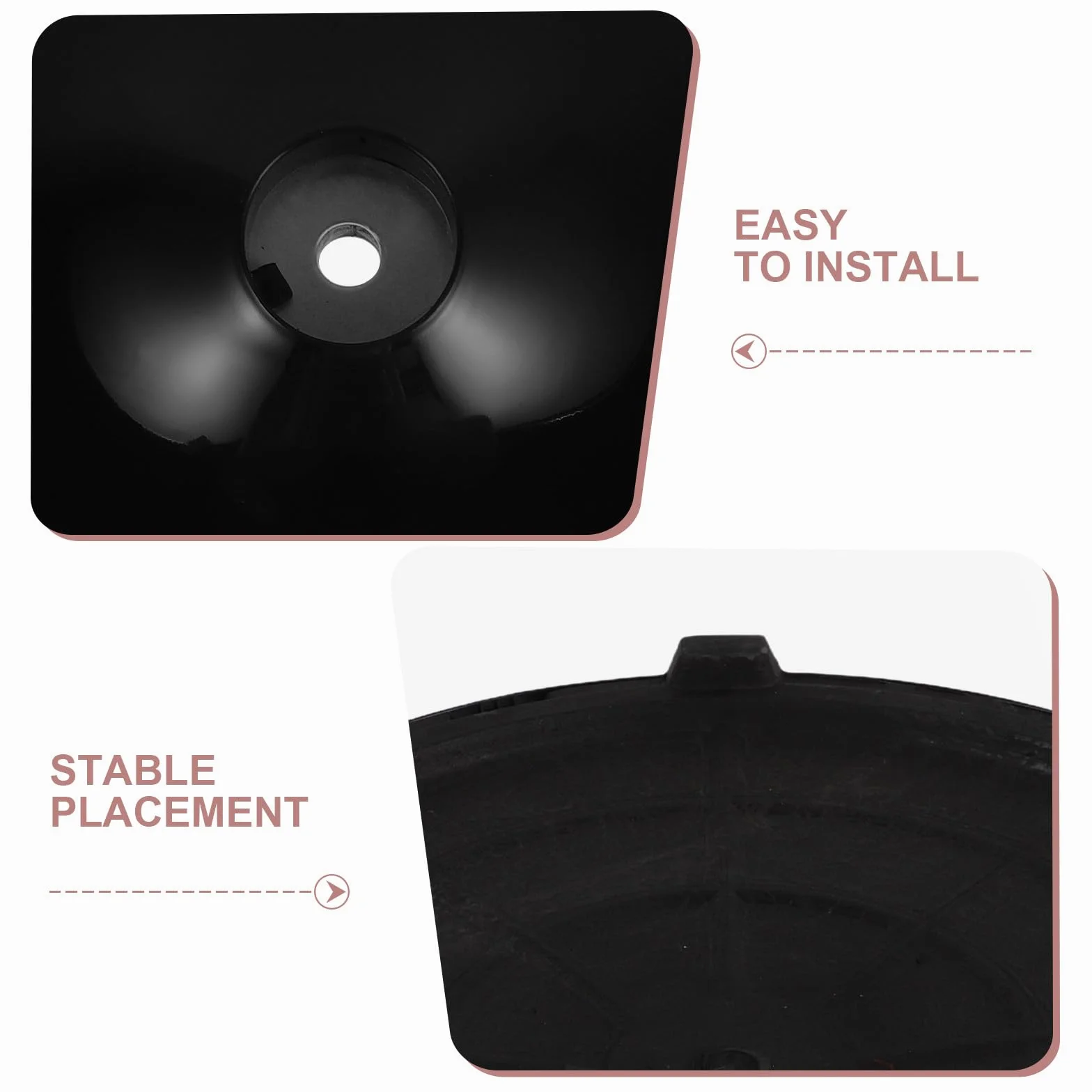 Garneck Base de Ventilador de Pie Negro de Plástico Soporte Estable y Antideslizante para Ventilador de Pie Adecuado en Fiesta Verano y Uso Hogar