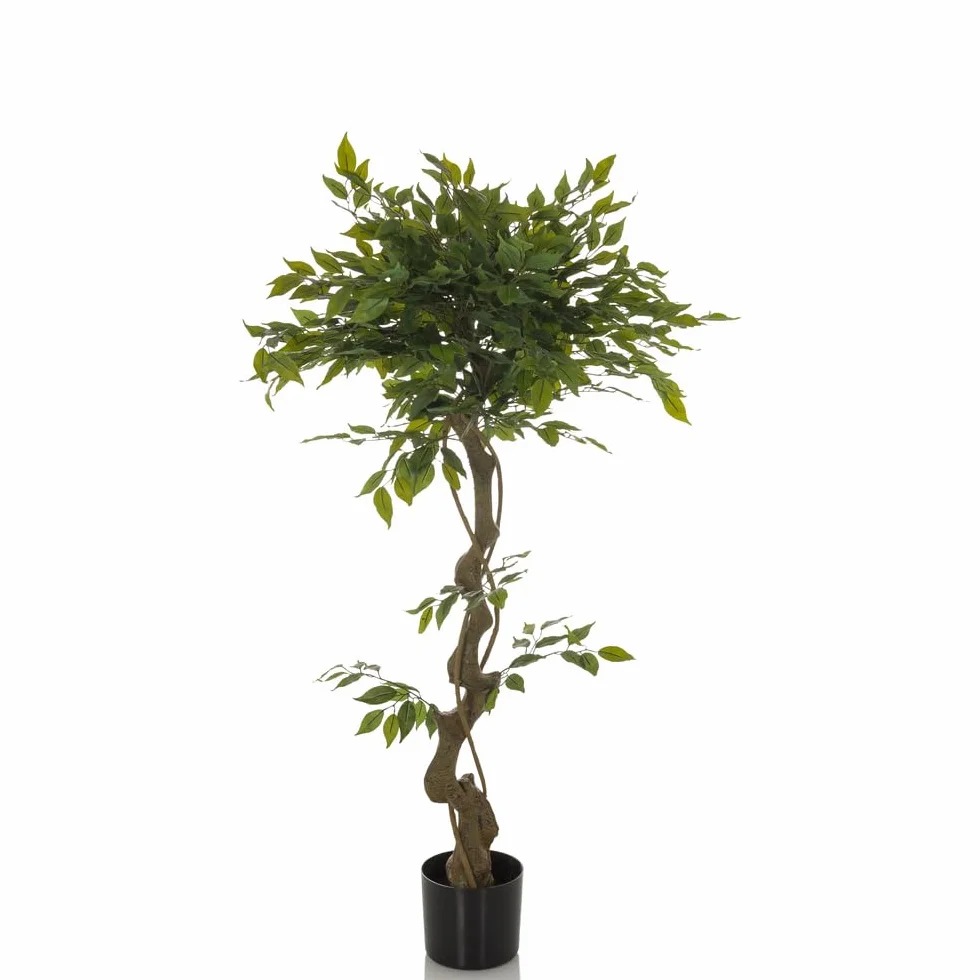hjh OFFICE Planta Artificial FICUS I Planta Artificial Decorativa 120 cm, Abedul higuera, árbol Artificial fácil de cuidar, Verde 871057