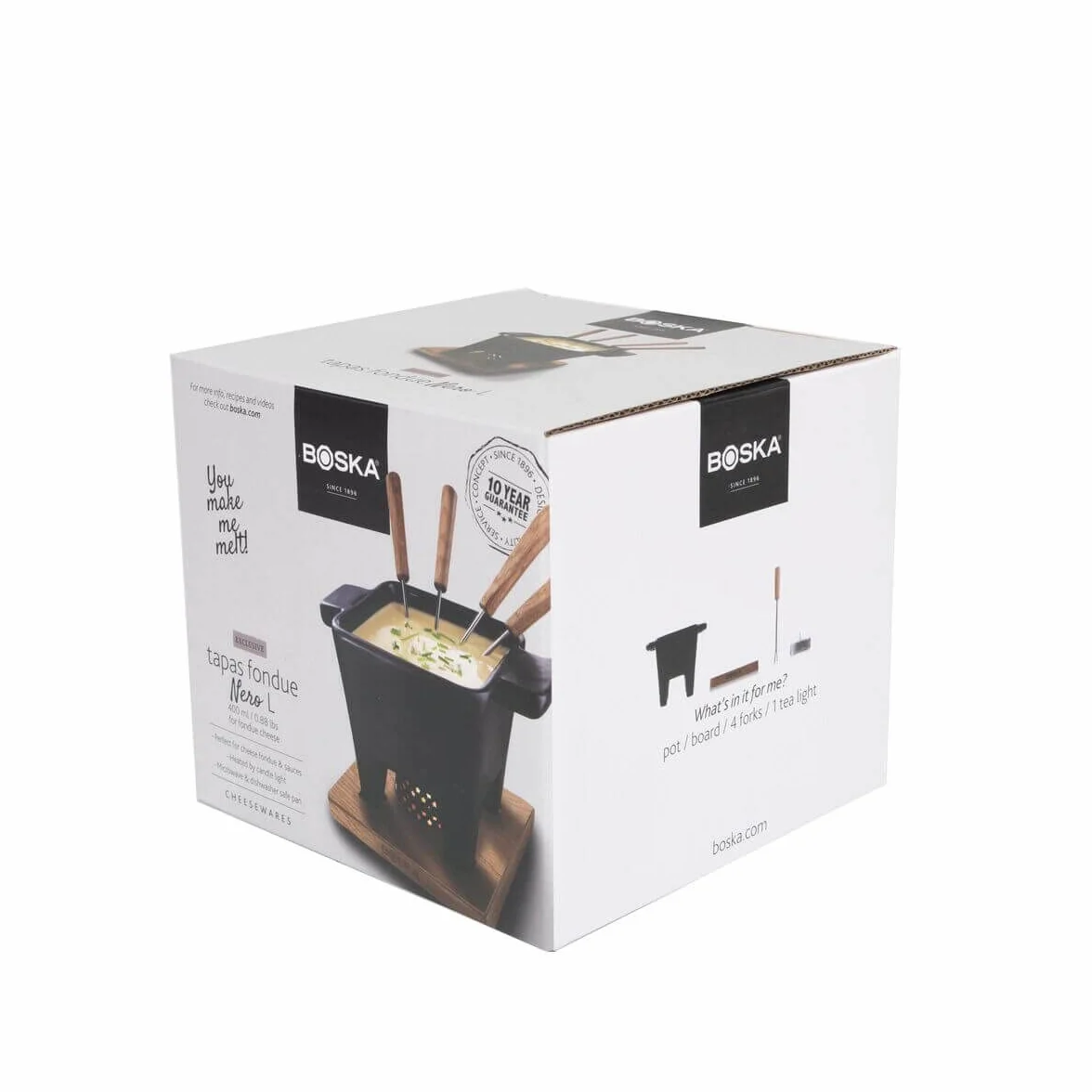 Boska Tapas Fondue Nero L - Por 350 gramos queso derretido - 600 ml