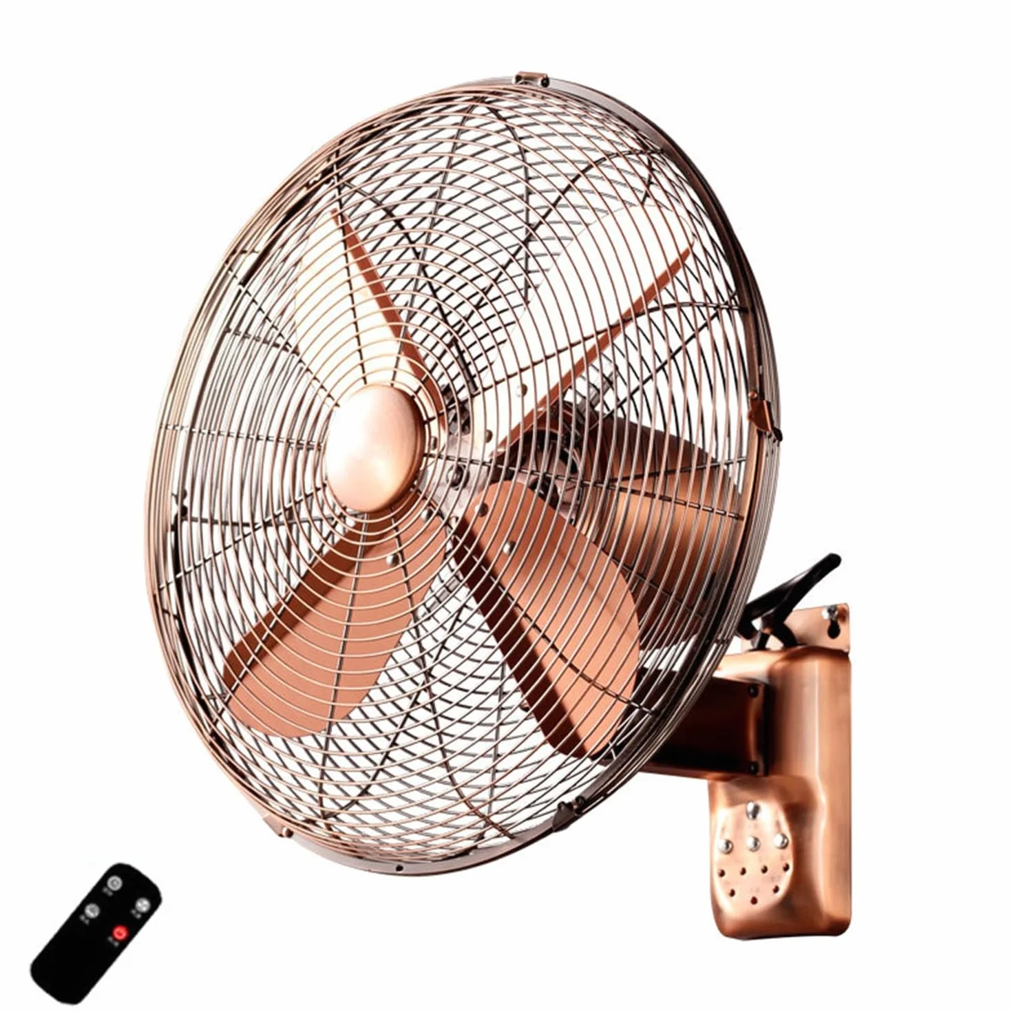 Ventilador De Pared Vintage, Ventilador De Pared con Control Remoto Inteligente De 16/18/20 Pulgadas, 3 Velocidades, 120° Oscilante, Temporizador De 7.5 H(18in)