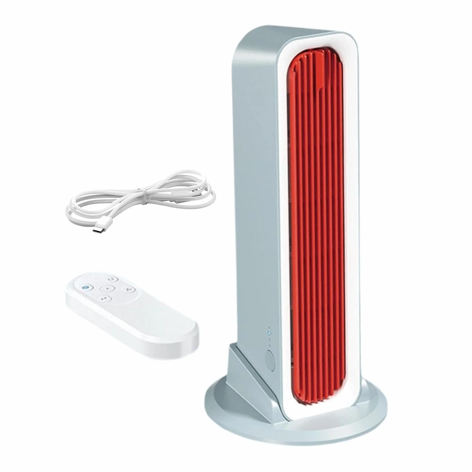Ventilador Torre Oscilante 3 Velocidades Portátil Recargable | Ventilador Torre Velador Enfriador de Aire Para Hogar Oficina Dormitorio Salón Habitación Mesita De Noche