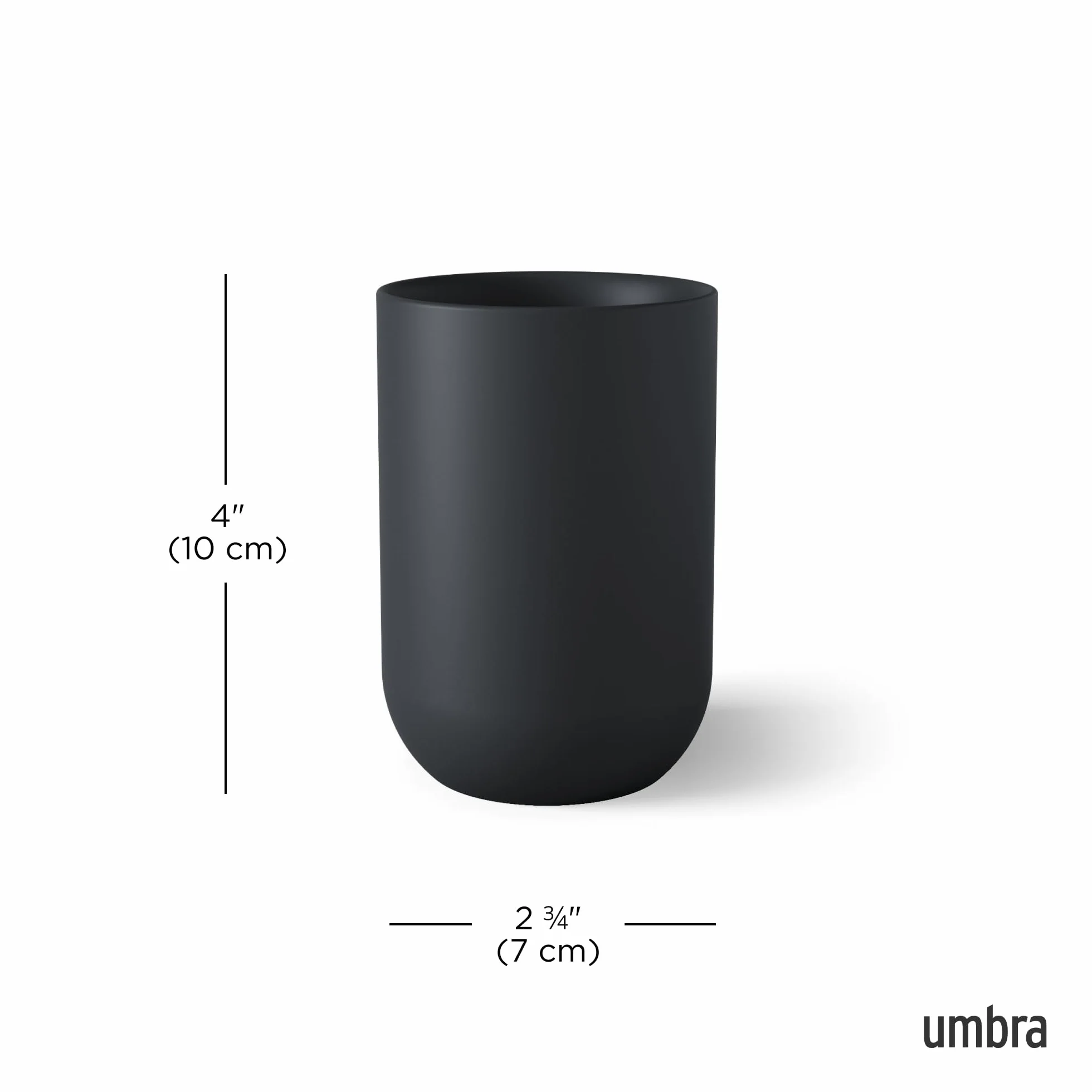 Umbra Junip Vaso para baño, Resina, Negro