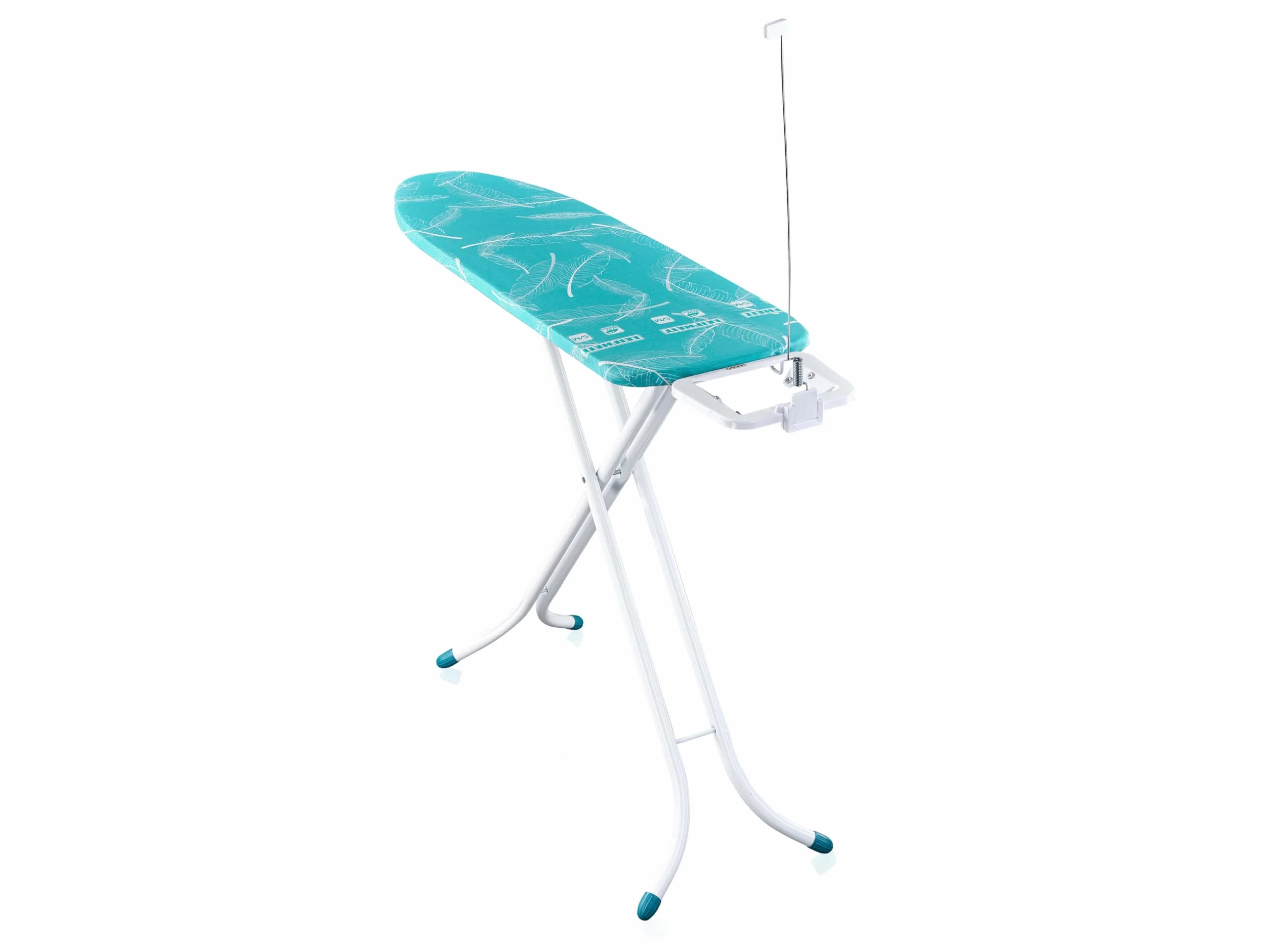 Leifheit Tabla de Planchar Air Board M Compact, Thermo-Reflect | Superficie 120 x 38 cm, altura regulable 78-98 cm, ultraligera, plegable, soporte para plancha y cable integrado