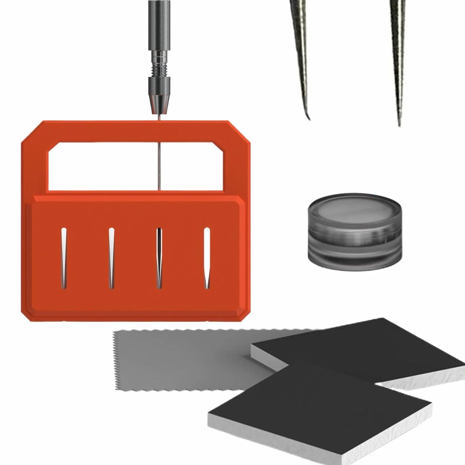 Afilador de agujas de aerógrafo, kit de herramientas de restauración de agujas de aerógrafo, dispositivo de afilado y mantenimiento de precisión para pulverización fina, accesorio profesional de
