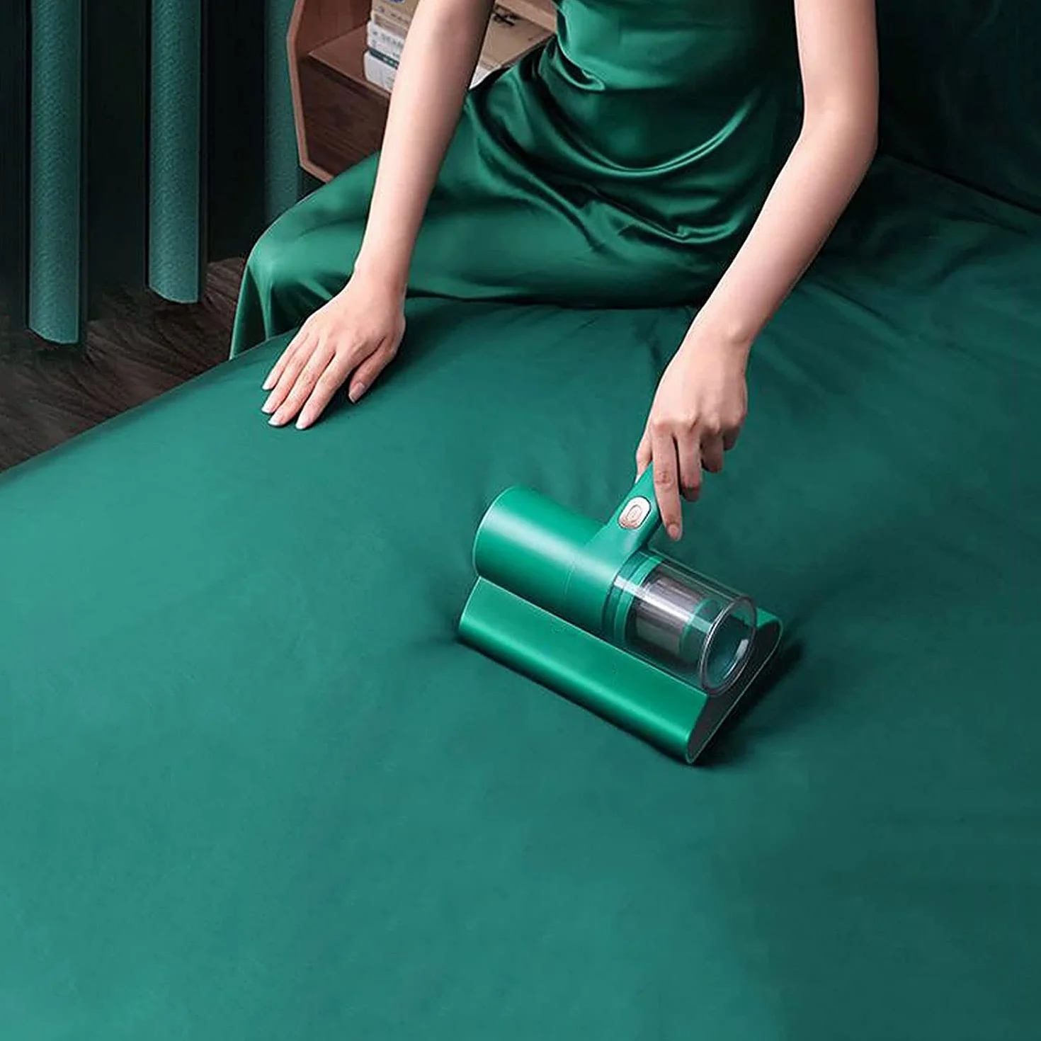Instrumento de eliminación de ácaros portátil aspiradora de Mano para Camas, Almohadas, sofás de Tela y Equipo de eliminación de alfombras para Hotel, Familia