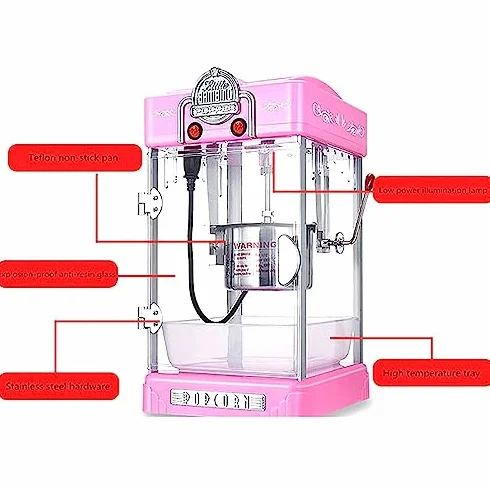Máquina de palomitas de maíz para uso doméstico y comercial, ideal para fiestas y noches de cine