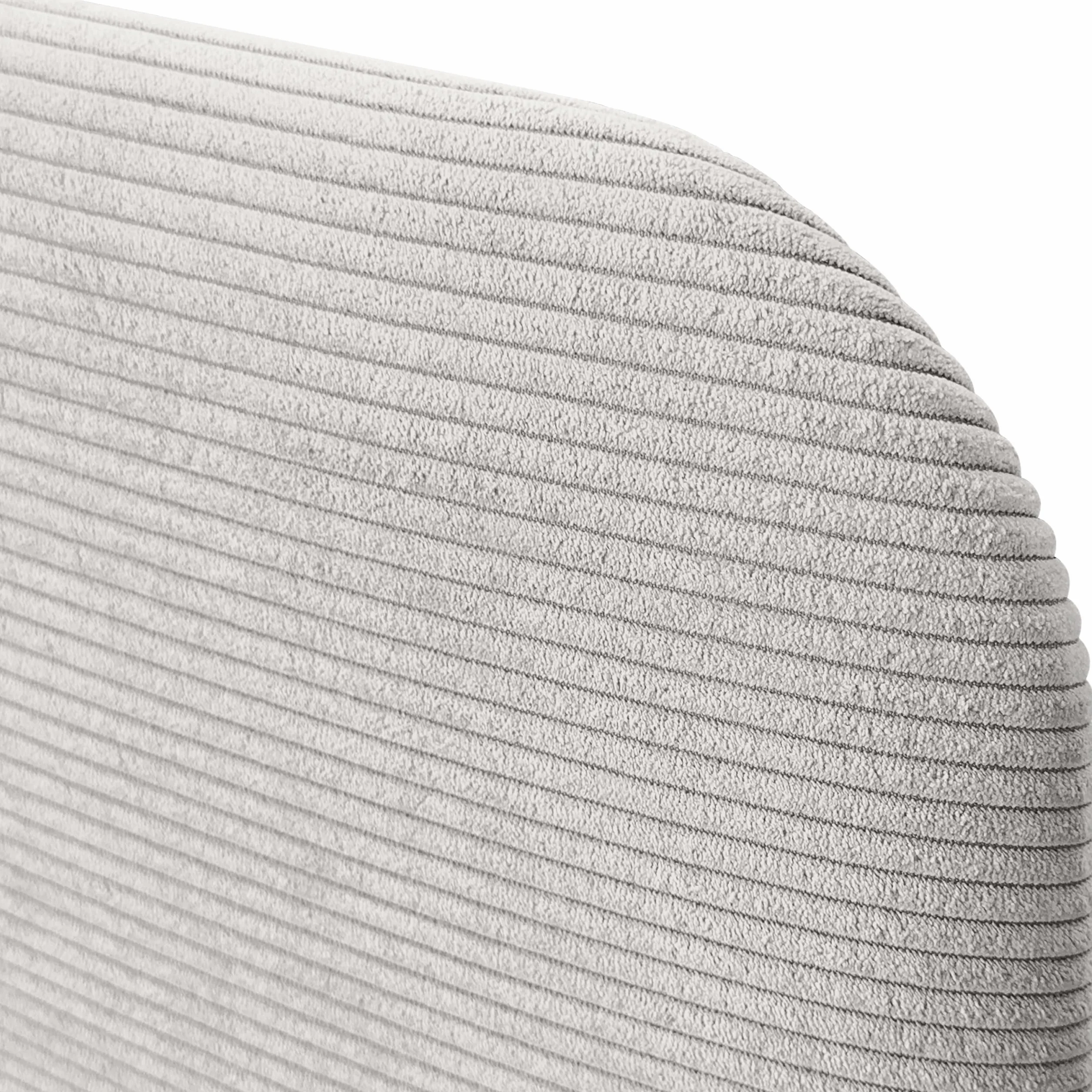 DHOME Cabecero Tapizado Liso Curvo Pana Premium 70cm Altura para Pared Acústicos Cabeceros Absorbentes Cabezal Cama Dormitorio (Blanco Hueso, 145cm)