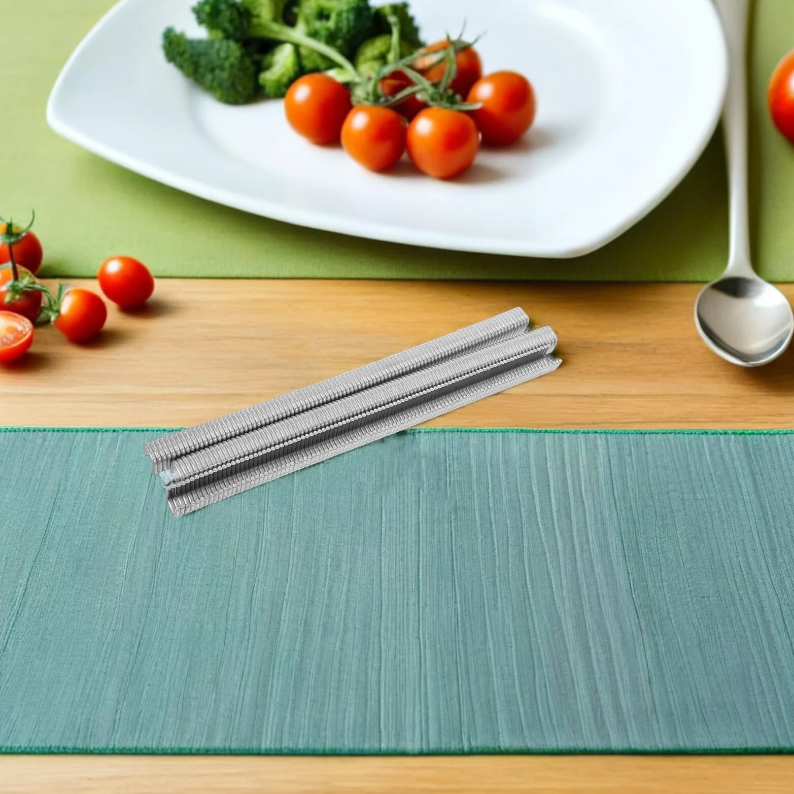 Veemoon Clips en U de Aluminio para Salchichas 506 Unidades, Pinzas Resistentes para Máquina Cortadora de Salchichas, Accesorios de Cierre para Embutidos y Procesamiento Seguro de Carne