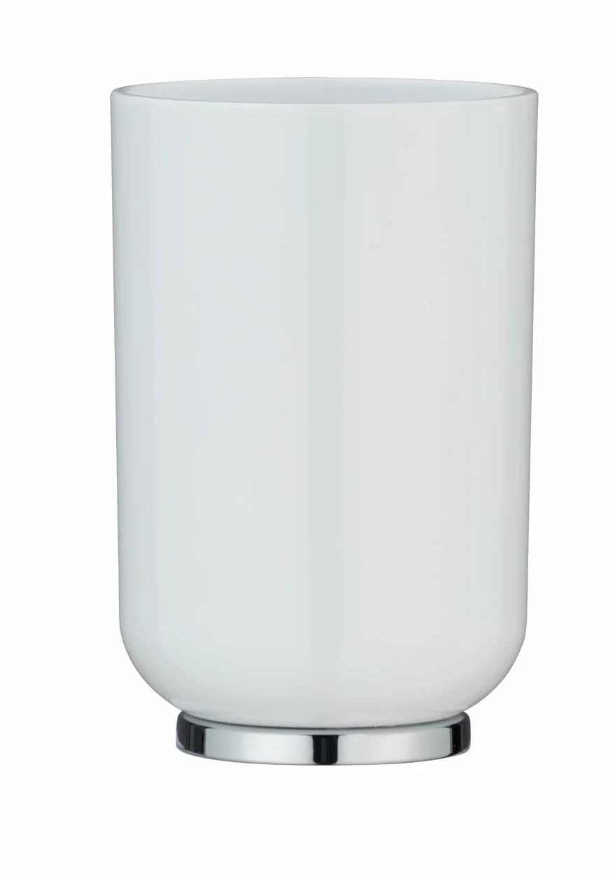 WENKO Soporte para cepillos de dientes Posa blanco/cromo 7x11x7 cm
