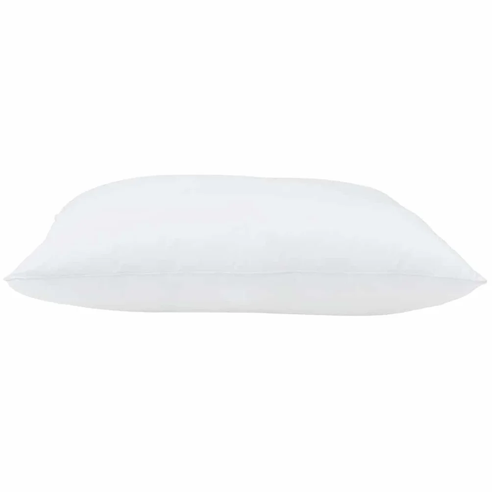 2 almohadas blancas 41 x 41 x 20 cm algodón poliéster almohada dormir almohada transpirable lavable ergonómico apoyo para el vientre, espalda y de lado con relleno de poliéster ligero