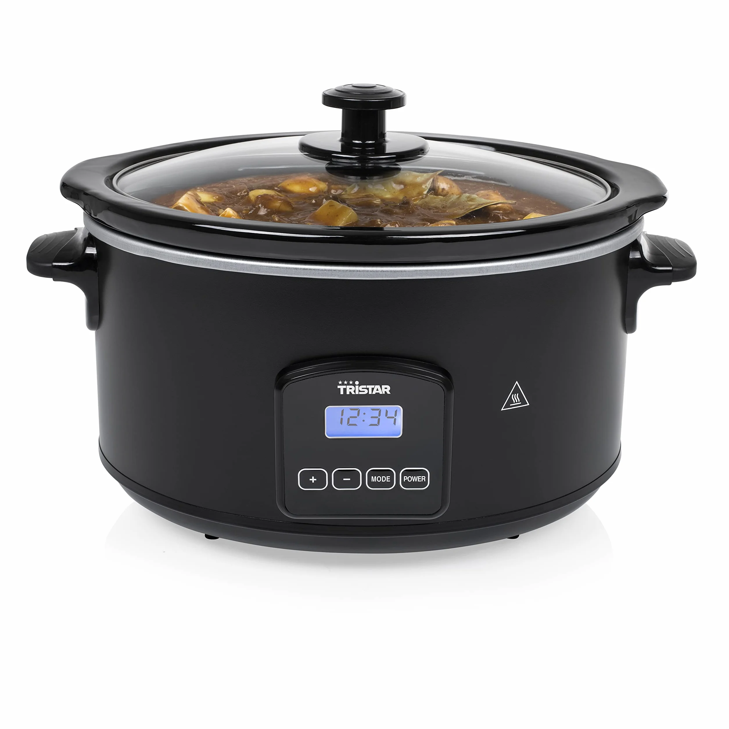 Tristar VS-3920 Olla de cocción lenta digital 4,5 L interior de cerámica temporizador negro