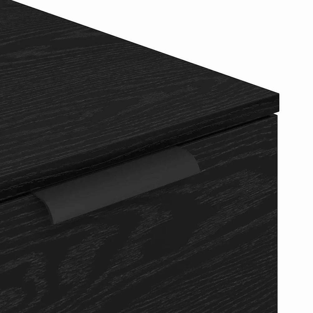vidaXL Armario de Oficina Roble Negro 33 x 50 x 75 cm, Mueble de salón, Armario Rectangular, Moderno en Madera, práctico para organizar y Decorar el hogar