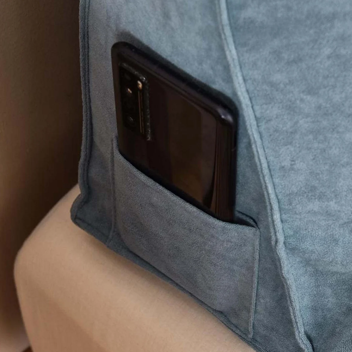 Almohada de cuña grande para cabecero, lectura triangular y cojín de apoyo lumbar para espalda y cintura, cojín de posicionamiento suave para sofá, 80 x 50 x 20 cm, perfecto para comodidad y